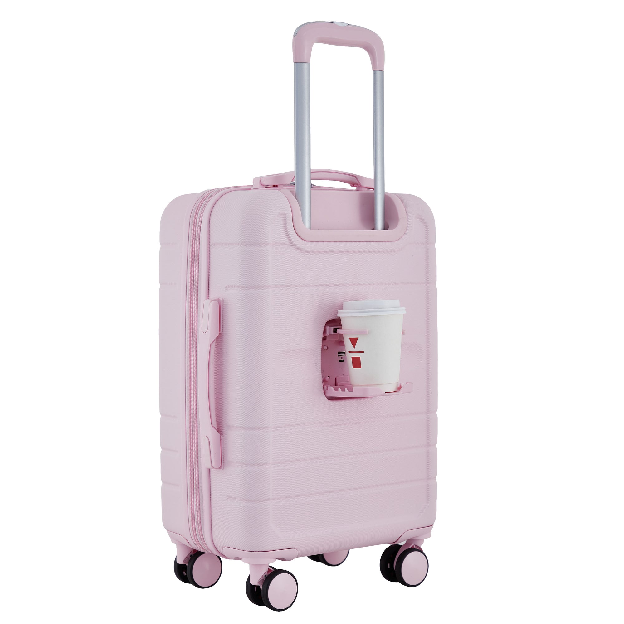 French Connection 22" St. Martin Carry-On Luggage with Cup Holder/USB Ports