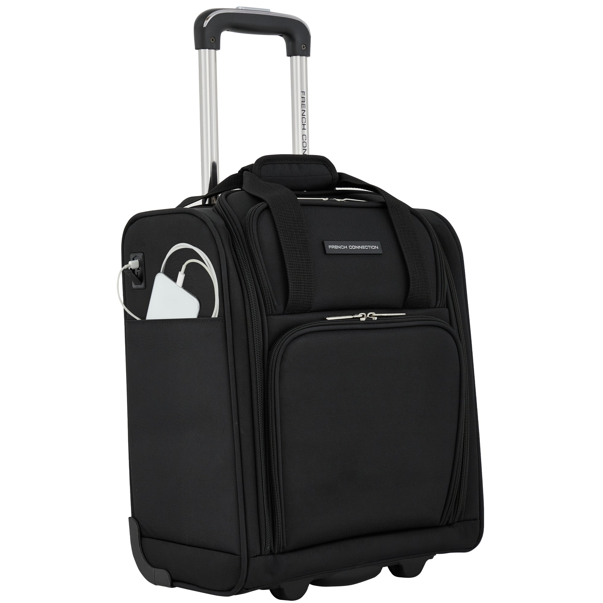 French Connection 16" Underseat Carry-On Luggage USB/USB-C Ports