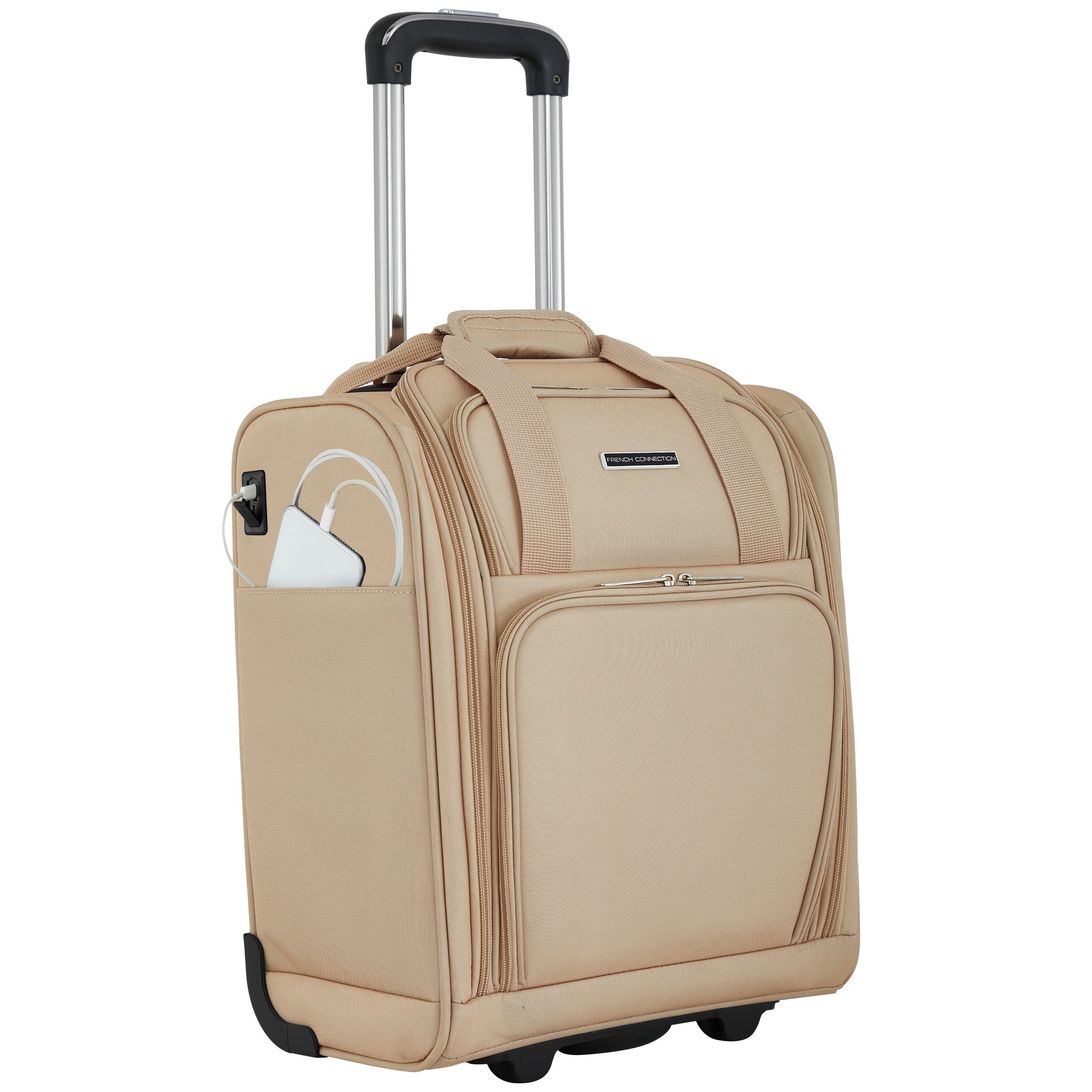 French Connection 16" Underseat Carry-On Luggage USB/USB-C Ports