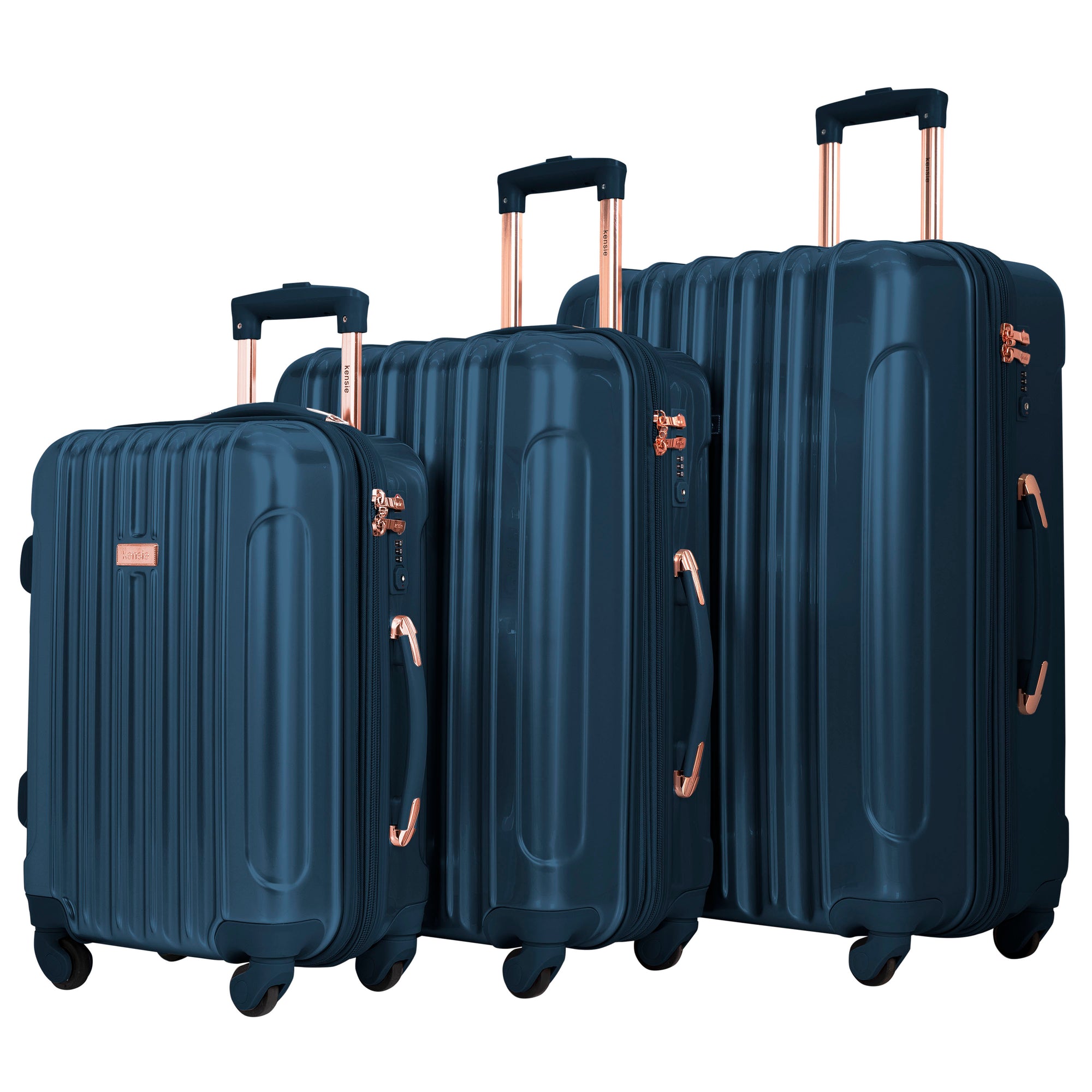 kensie Women's Alma Luggage, 3 Piece Set (28"/24"/20") or 20" Carry-On