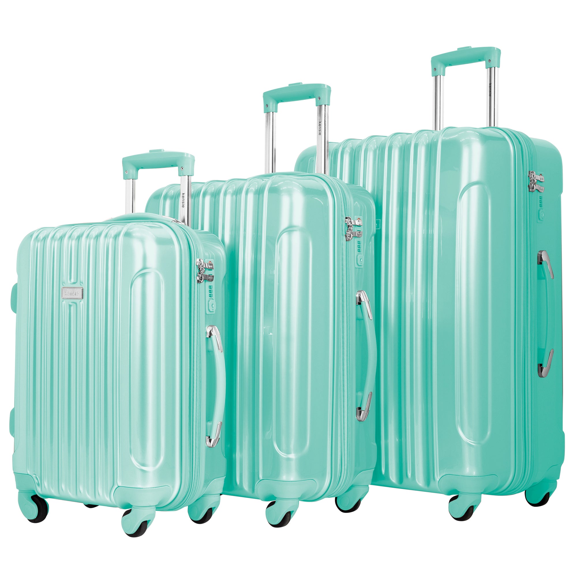 kensie Women's Alma Luggage, 3 Piece Set (28"/24"/20") or 20" Carry-On
