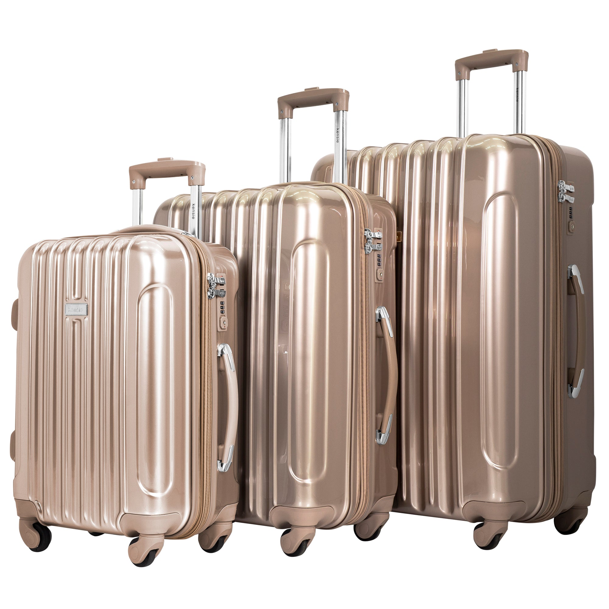 kensie Women's Alma Luggage, 3 Piece Set (28"/24"/20") or 20" Carry-On