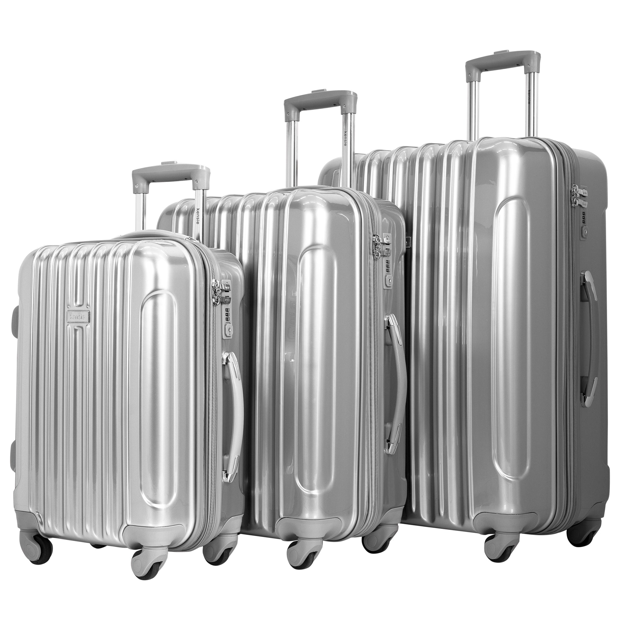 kensie Women's Alma Luggage, 3 Piece Set (28"/24"/20") or 20" Carry-On
