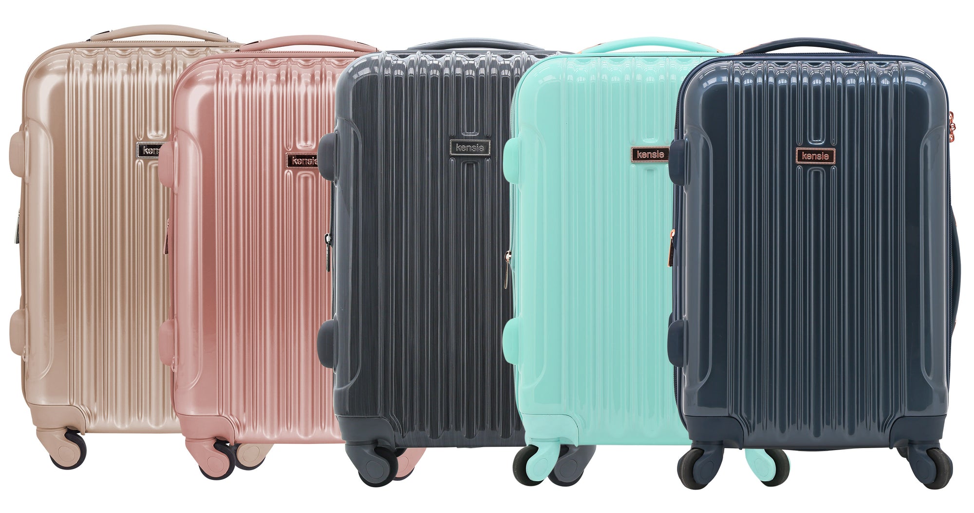 kensie Women's Alma Luggage, 3 Piece Set (28"/24"/20") or 20" Carry-On