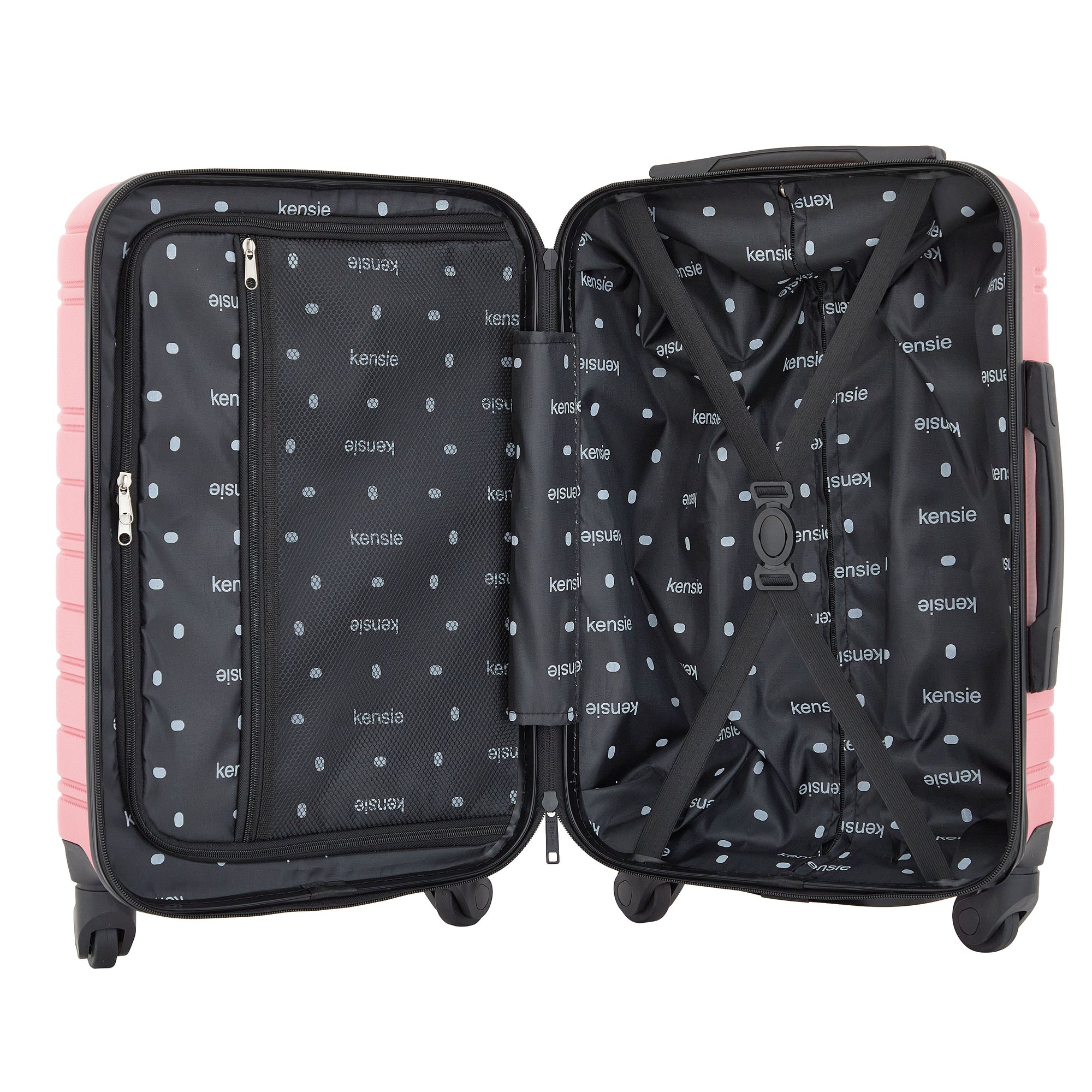 kensie 22" Peonies Hardside Carry-On Luggage with ID Tag