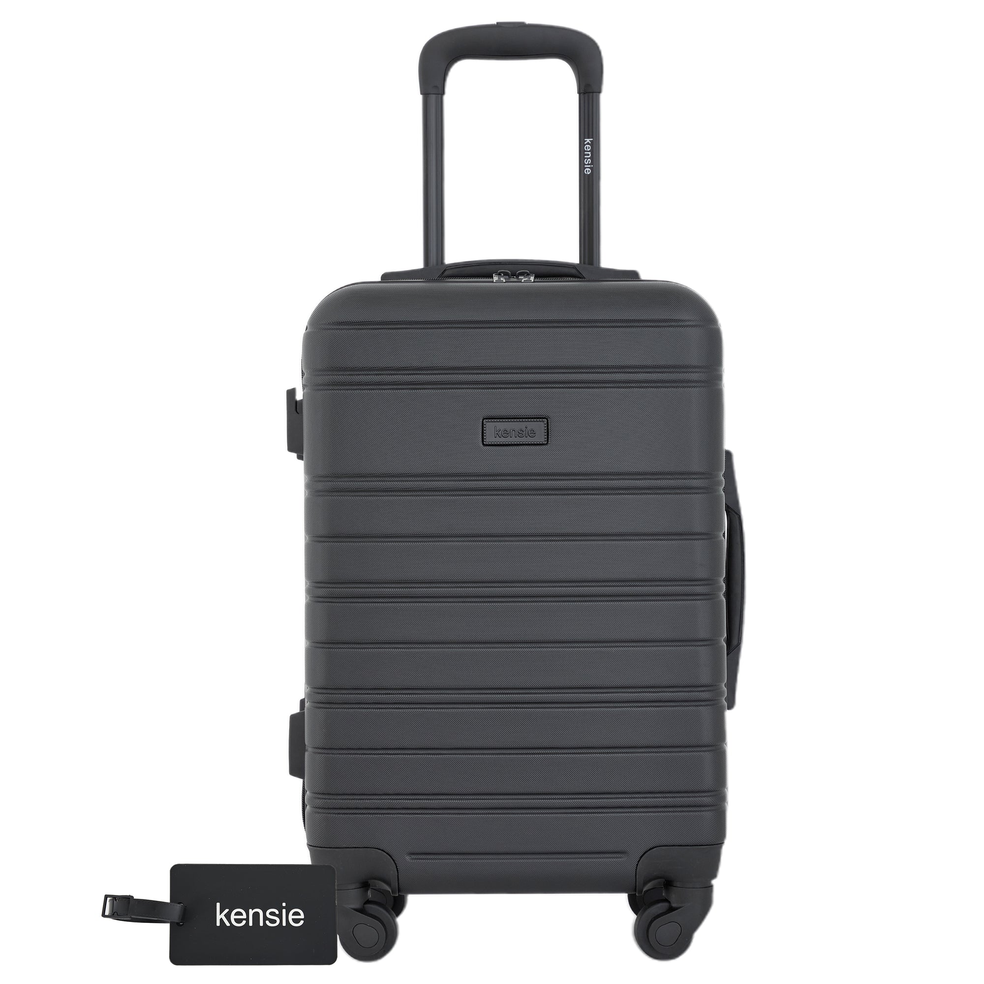 kensie 22" Peonies Hardside Carry-On Luggage with ID Tag