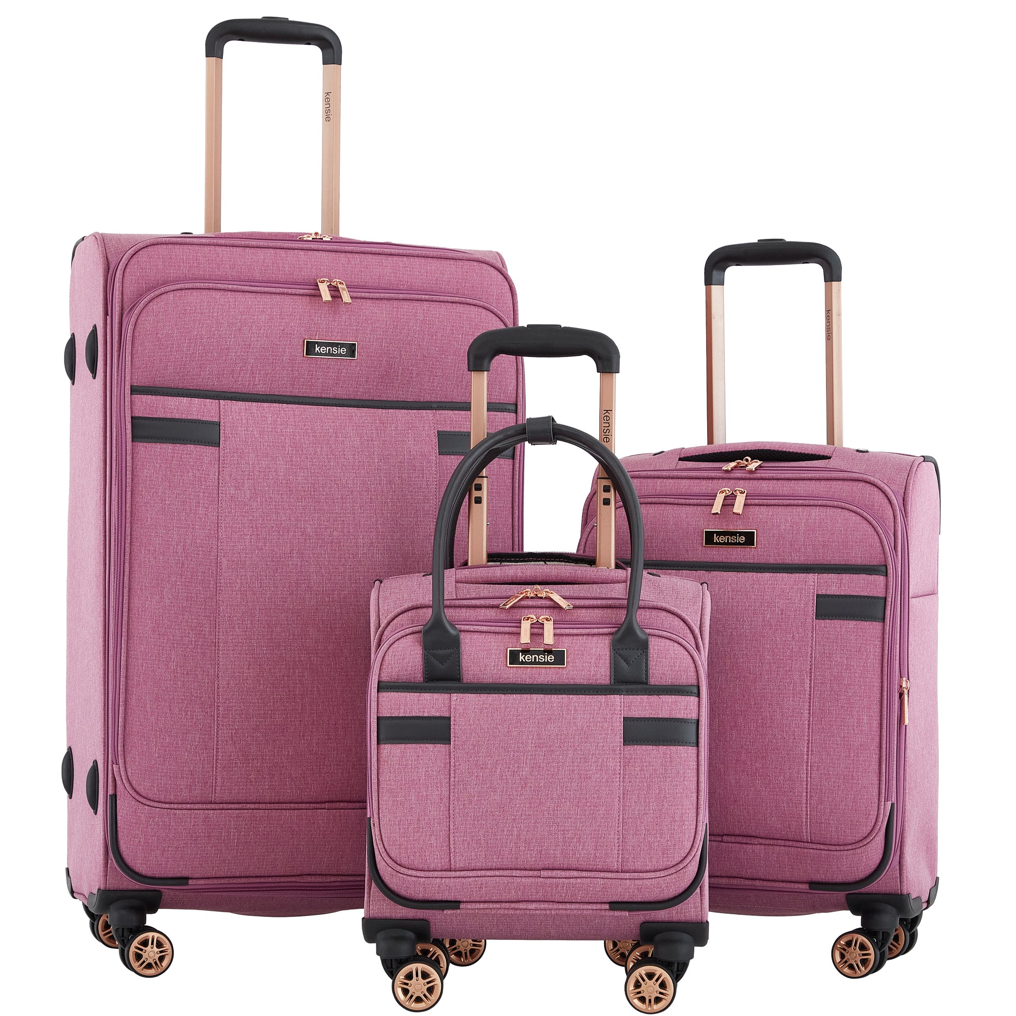 kensie Hudson Softside Spinner Luggage, 3-Piece Set (28"/20"/16")
