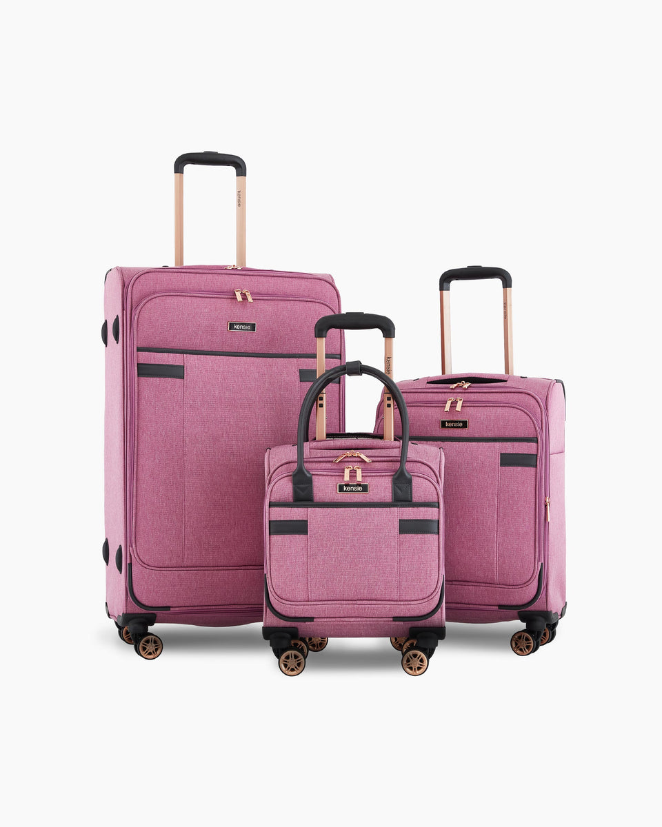 Kensie] Hudson Softside Spinner Luggage, 3-Piece Set (28