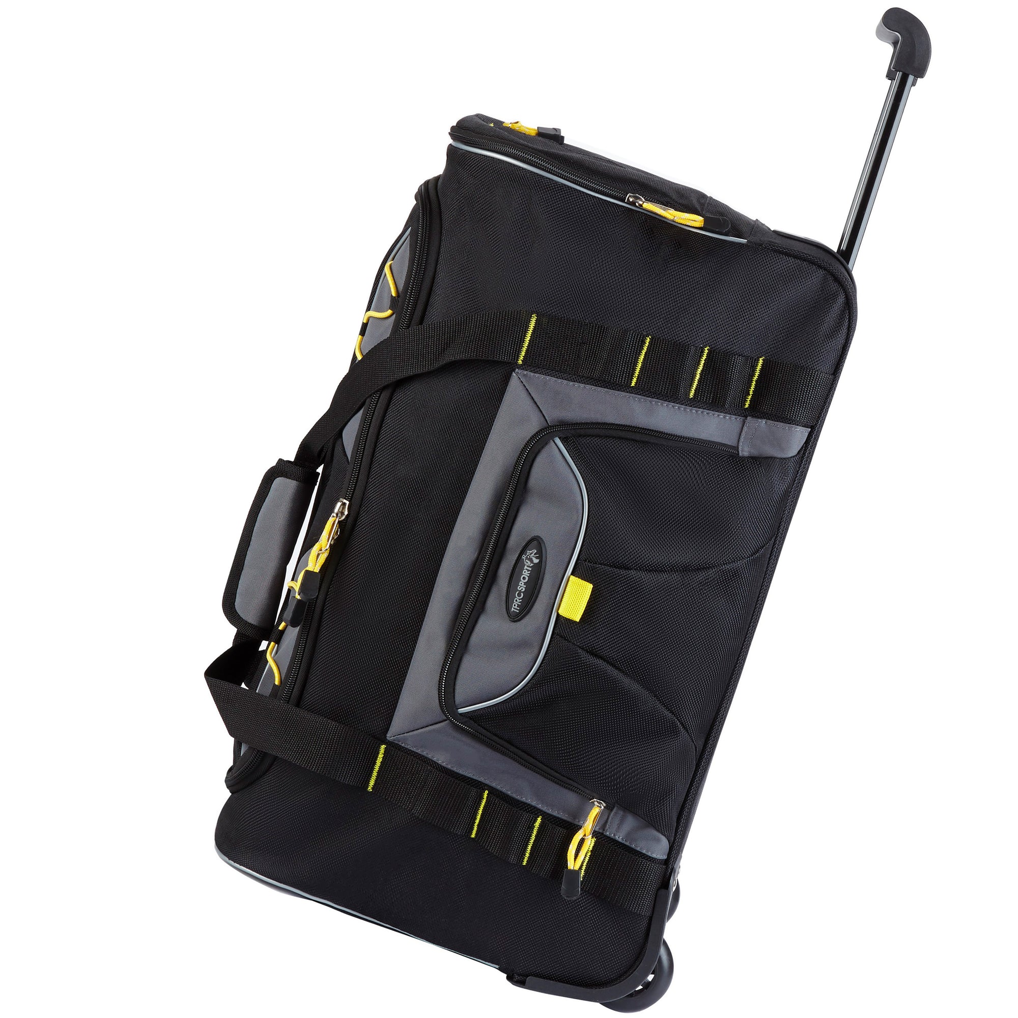 TPRC Sierra Madre II Upright Rolling Duffel Bag, Black/Gray, 21 Inch