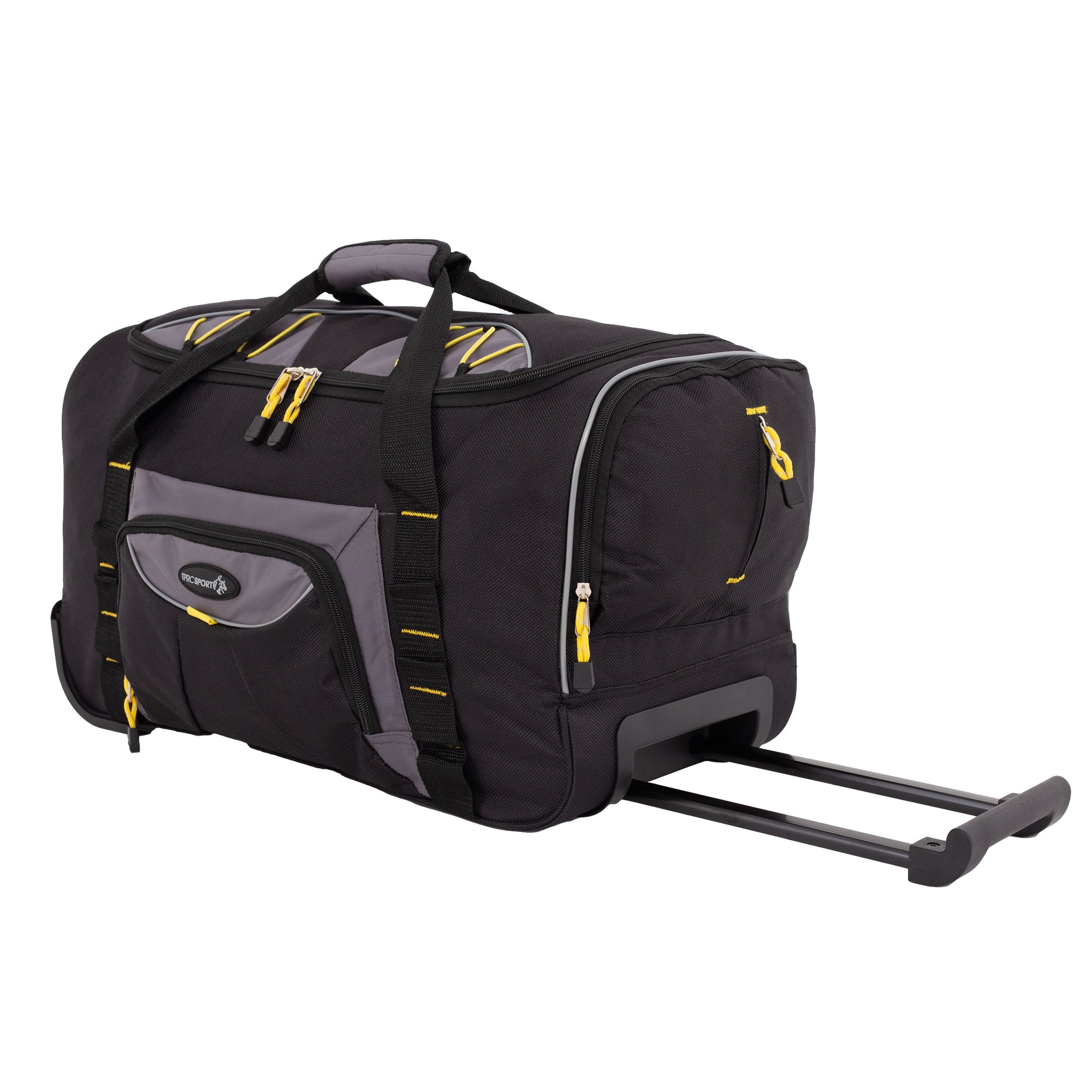 TPRC Sierra Madre II Upright Rolling Duffel Bag, Black/Gray, 21 Inch