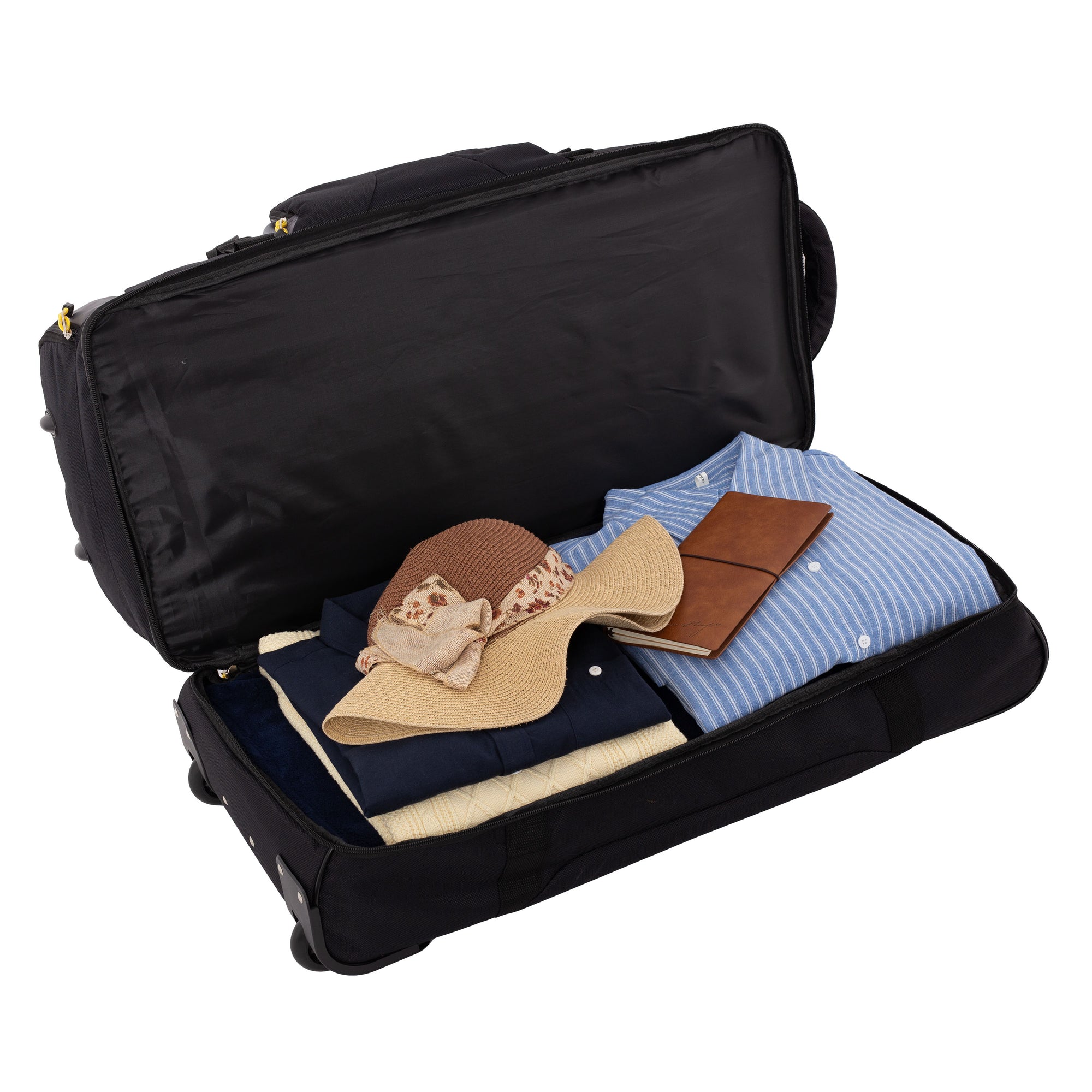 TPRC Sierra Madre II Upright Rolling Duffel Bag, Black/Gray, 30 Inch