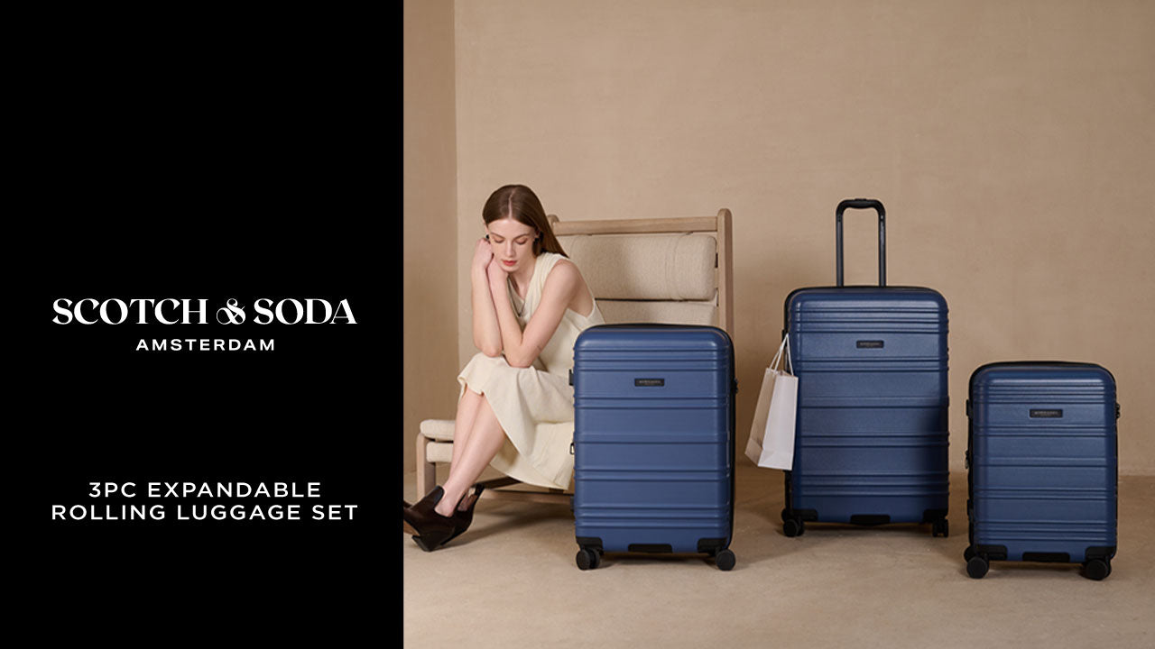 Scotch & Soda 3 Piece Rotterdam Luggage Set