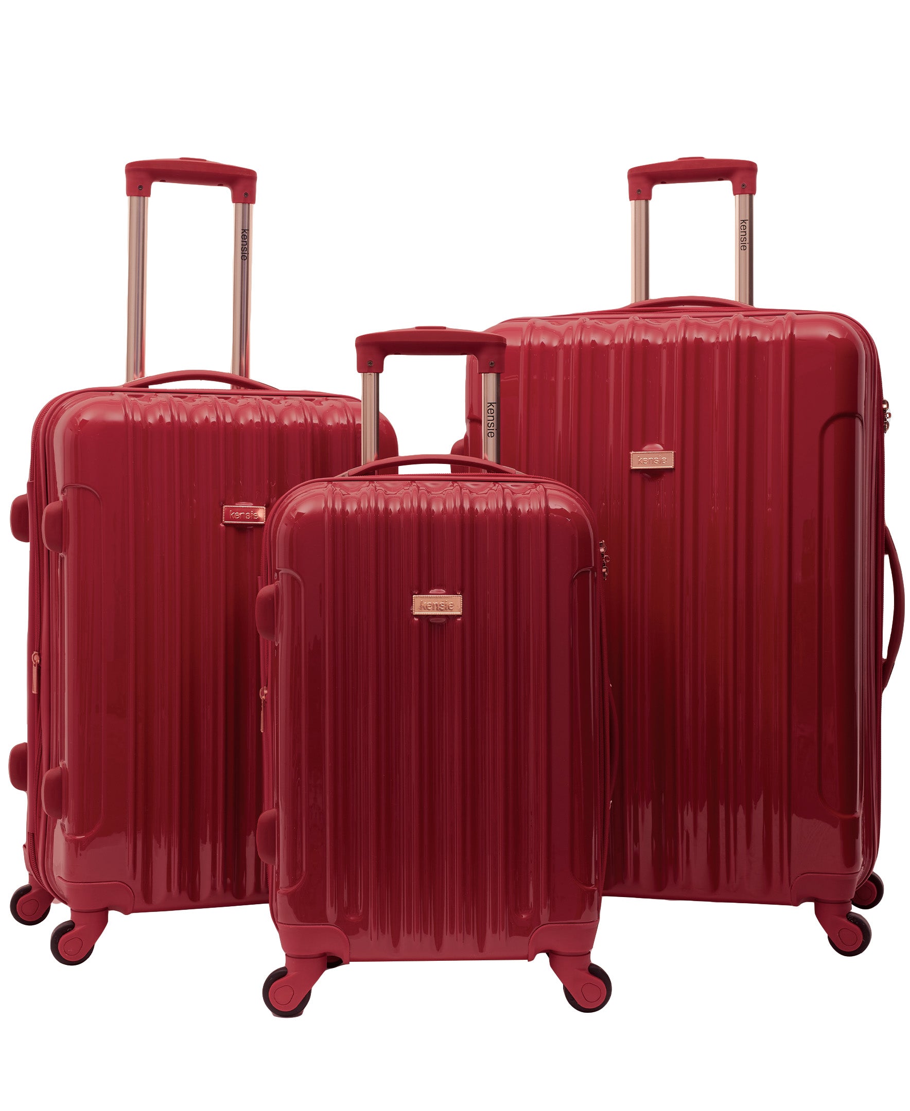kensie Women's Alma Luggage, 3 Piece Set (28"/24"/20") or 20" Carry-On
