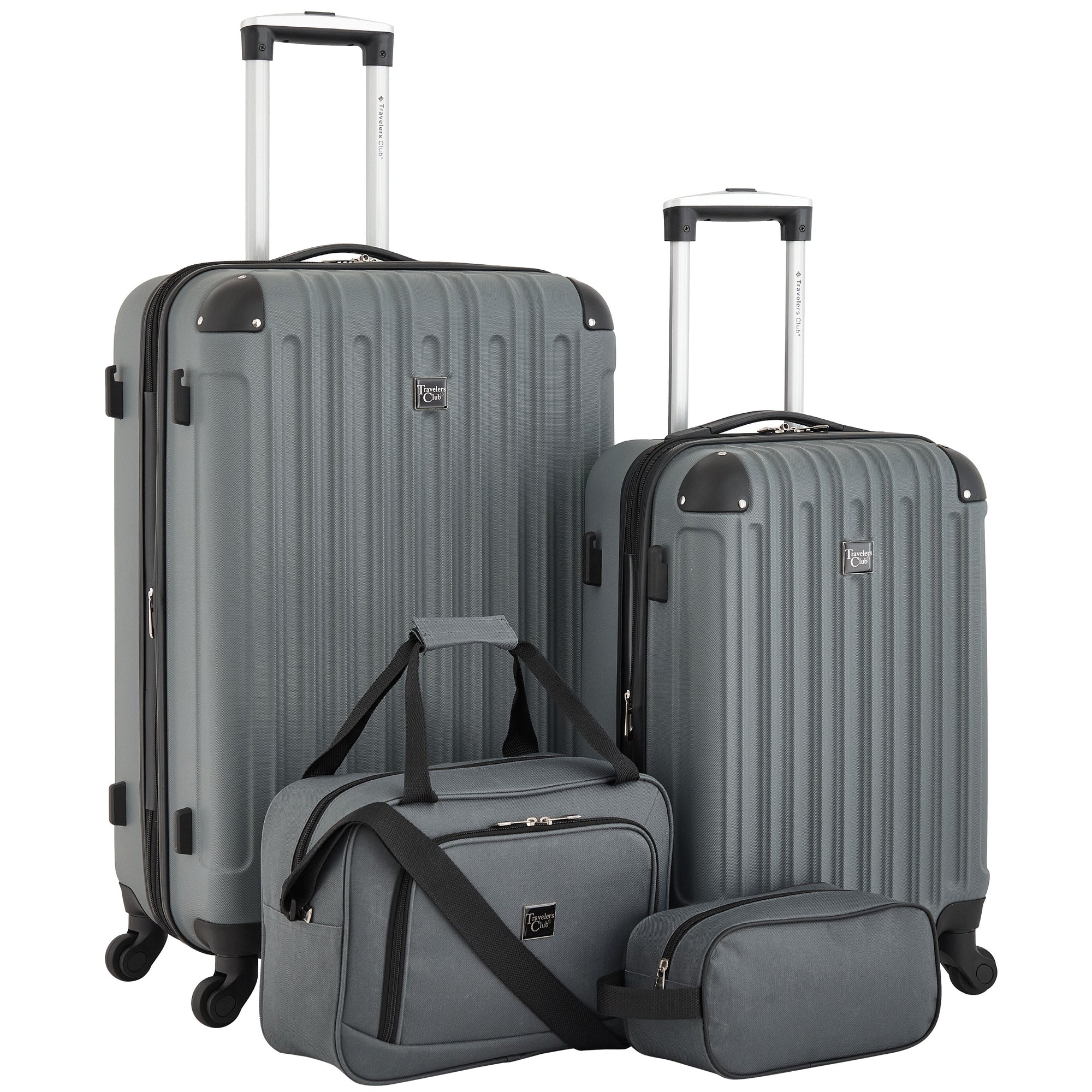 Travelers Club 4-Piece Hard Side Spinner Travel Luggage