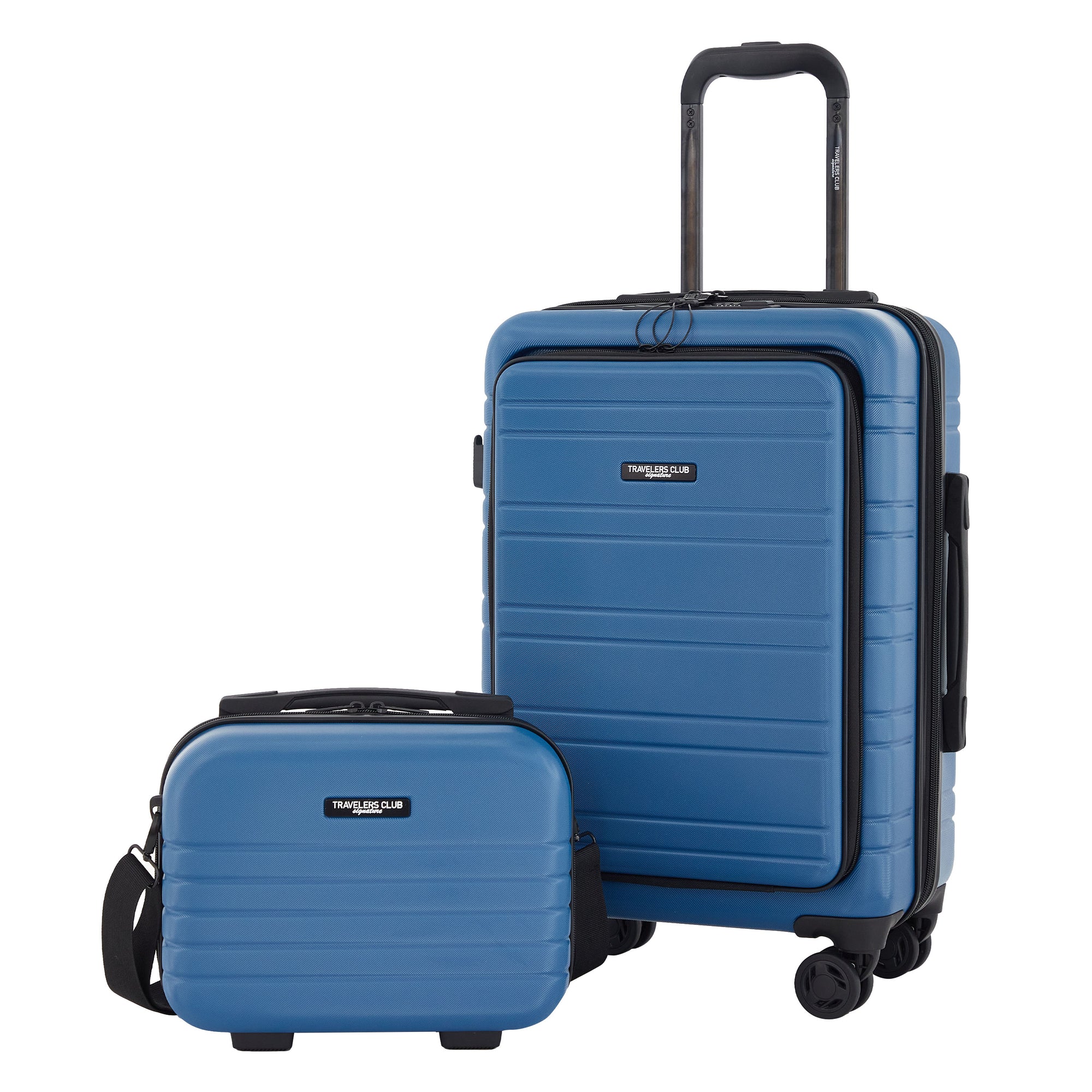 Travelers Club Discovery 2 Piece Expandable Rolling Carry-On Luggage Set