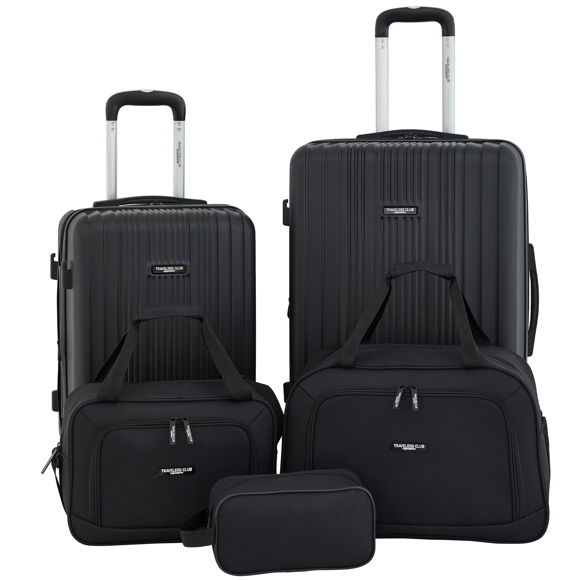 Travelers Club 5 Piece Velocity Expandable Rolling Hardside Luggage Set