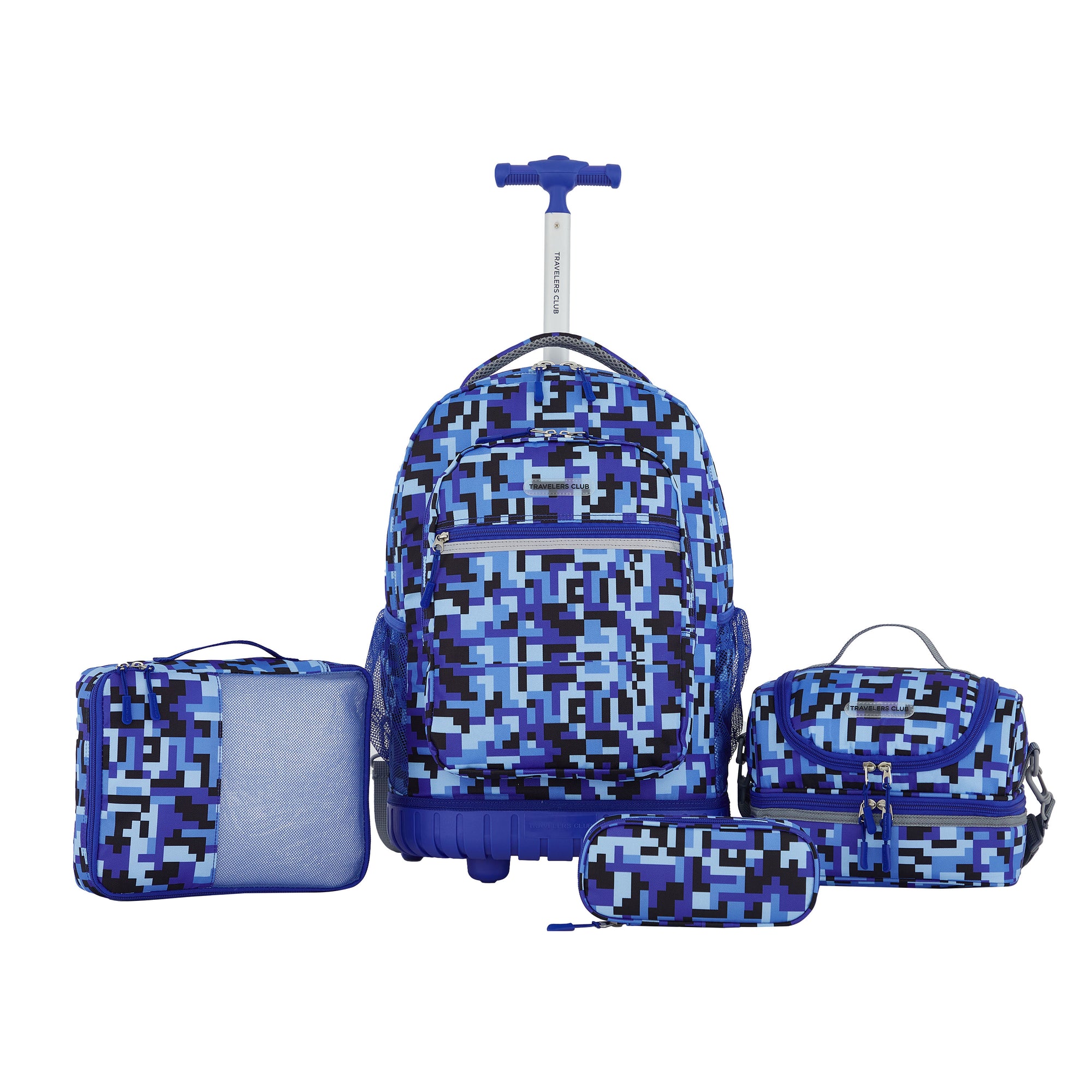 Travelers Club 4 Piece Rolling Backpack and Accessories Set