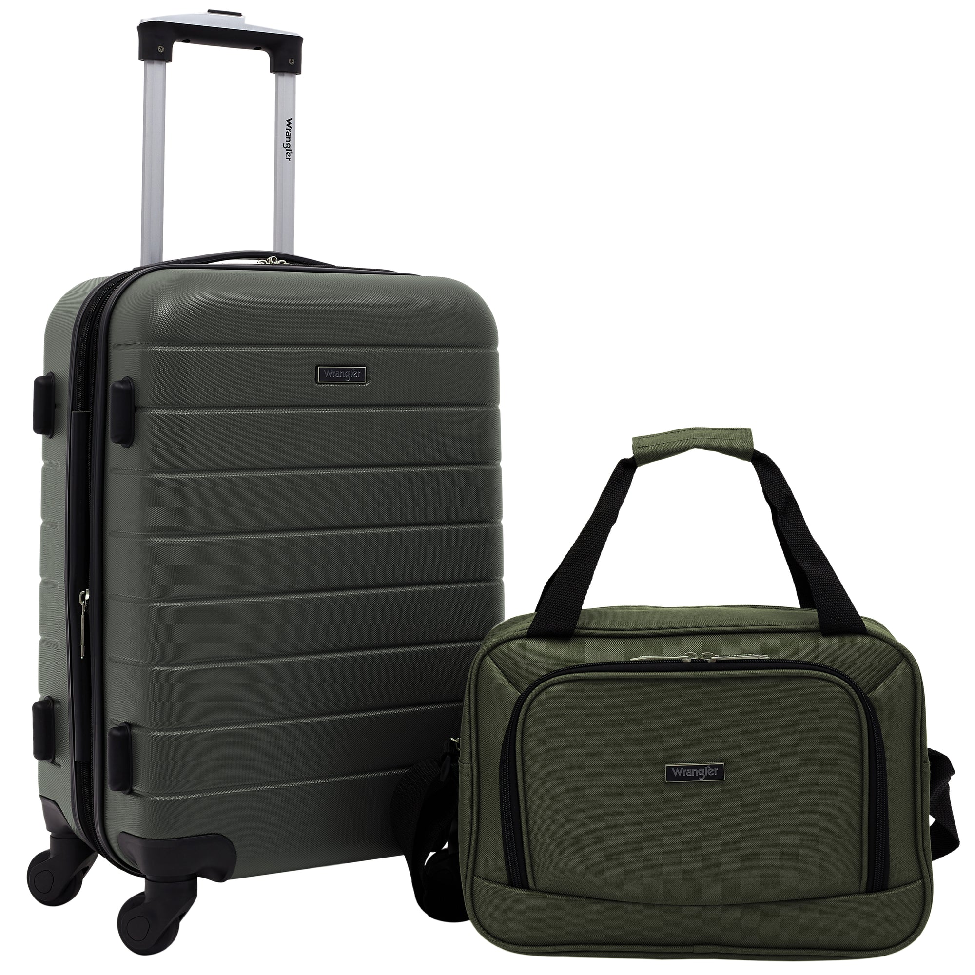 Wrangler Smart Luggage Set with Cup Holder and USB Port