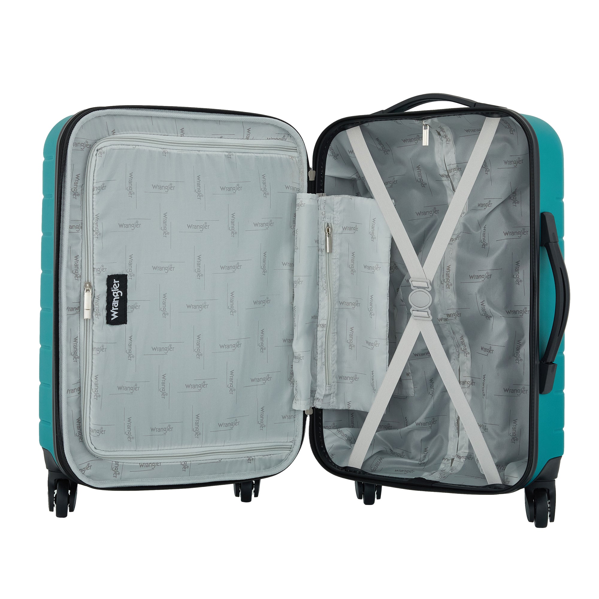 Wrangler Smart Luggage Set with Cup Holder and USB Port