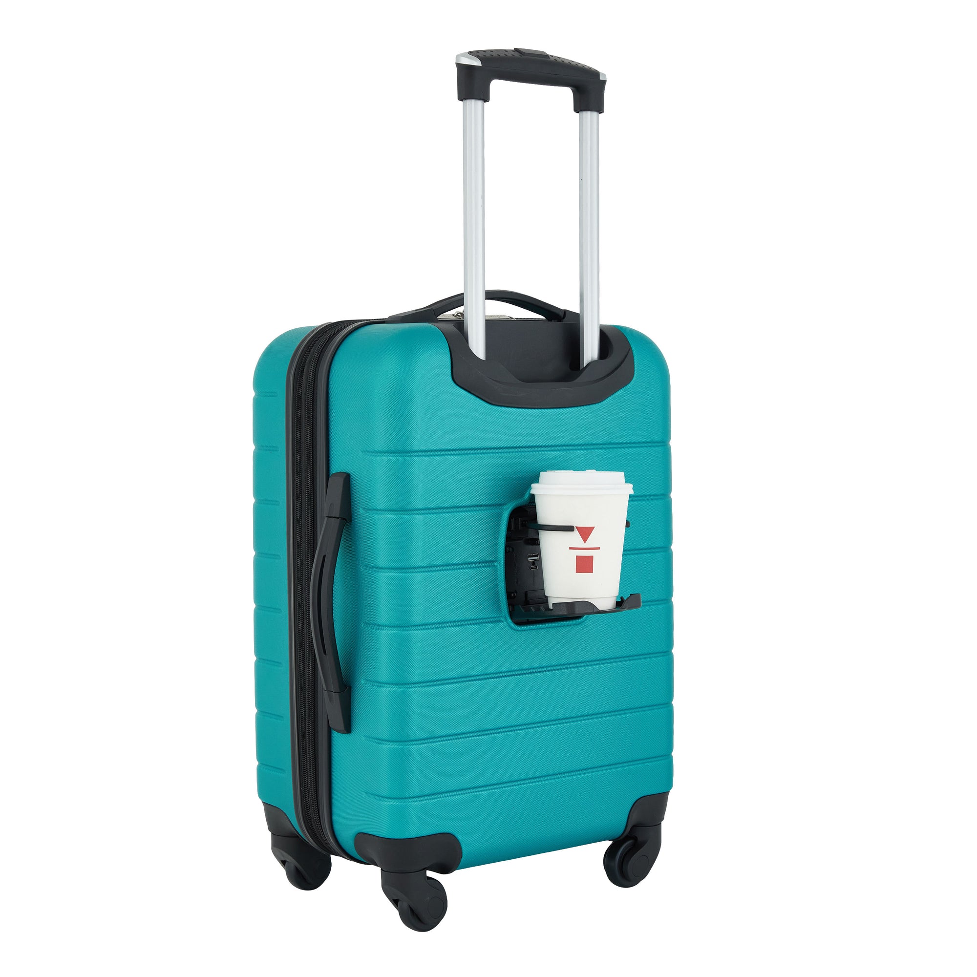 Wrangler Smart Luggage Set with Cup Holder and USB Port