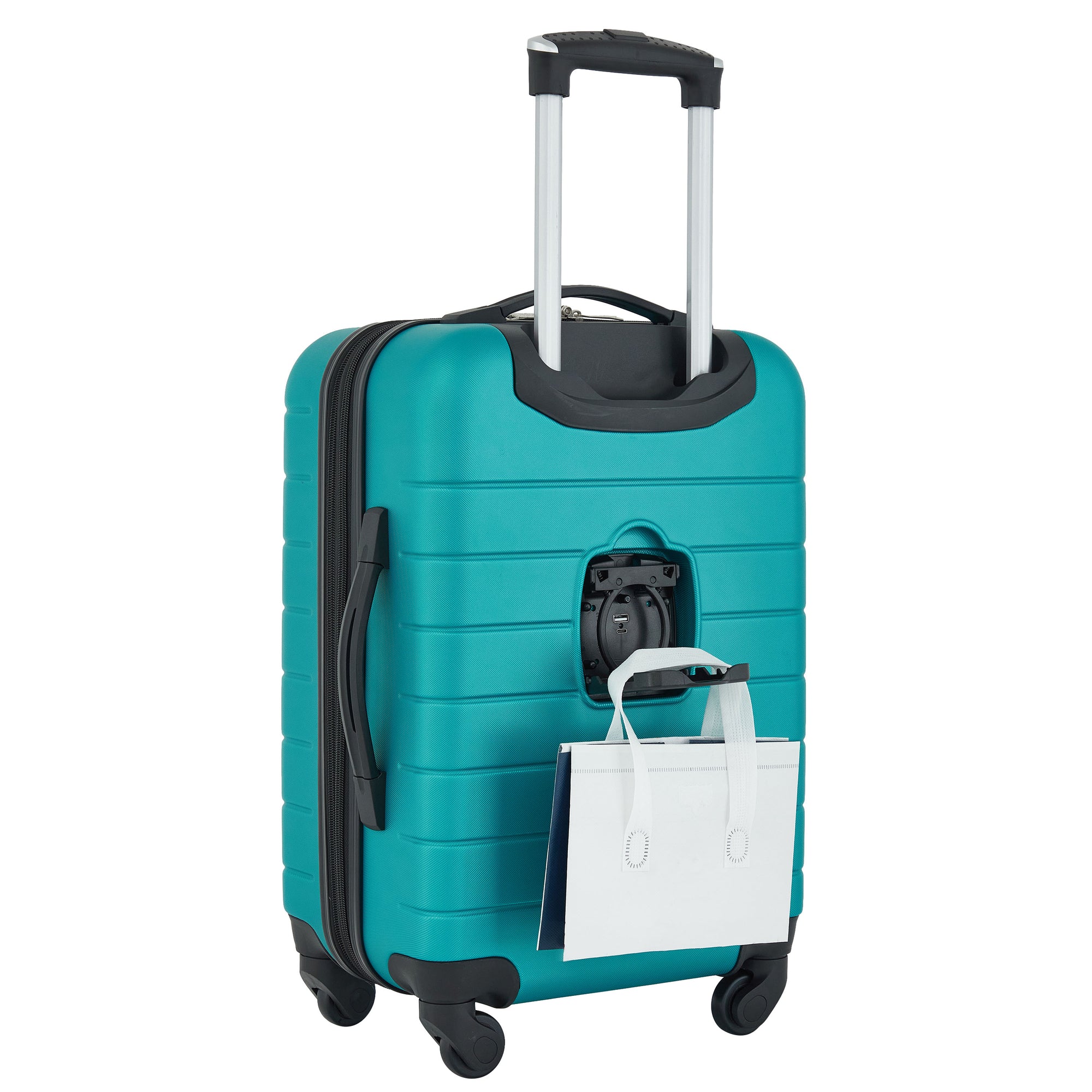 Wrangler Smart Luggage Set with Cup Holder and USB Port