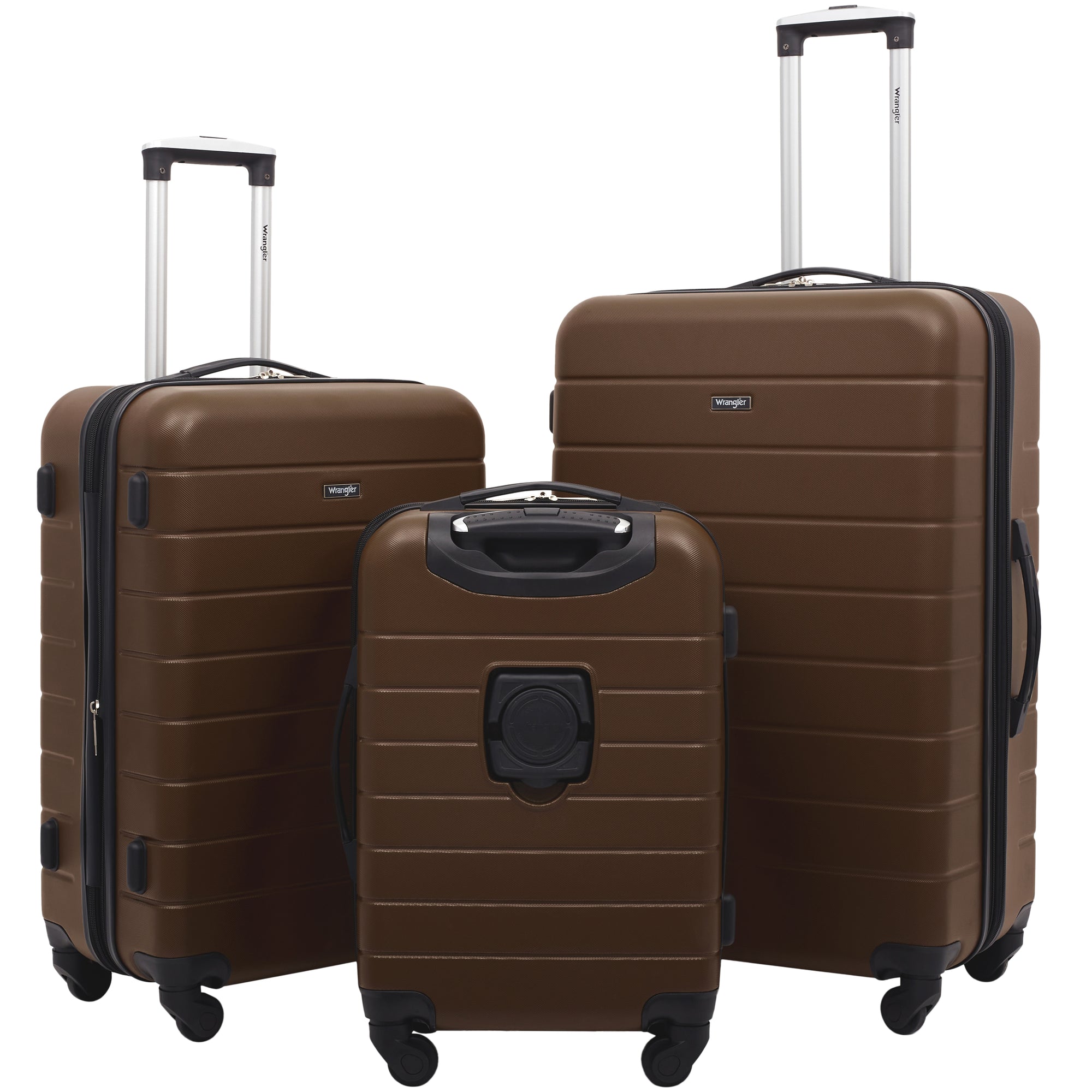 Wrangler Smart Luggage Set with Cup Holder and USB Port