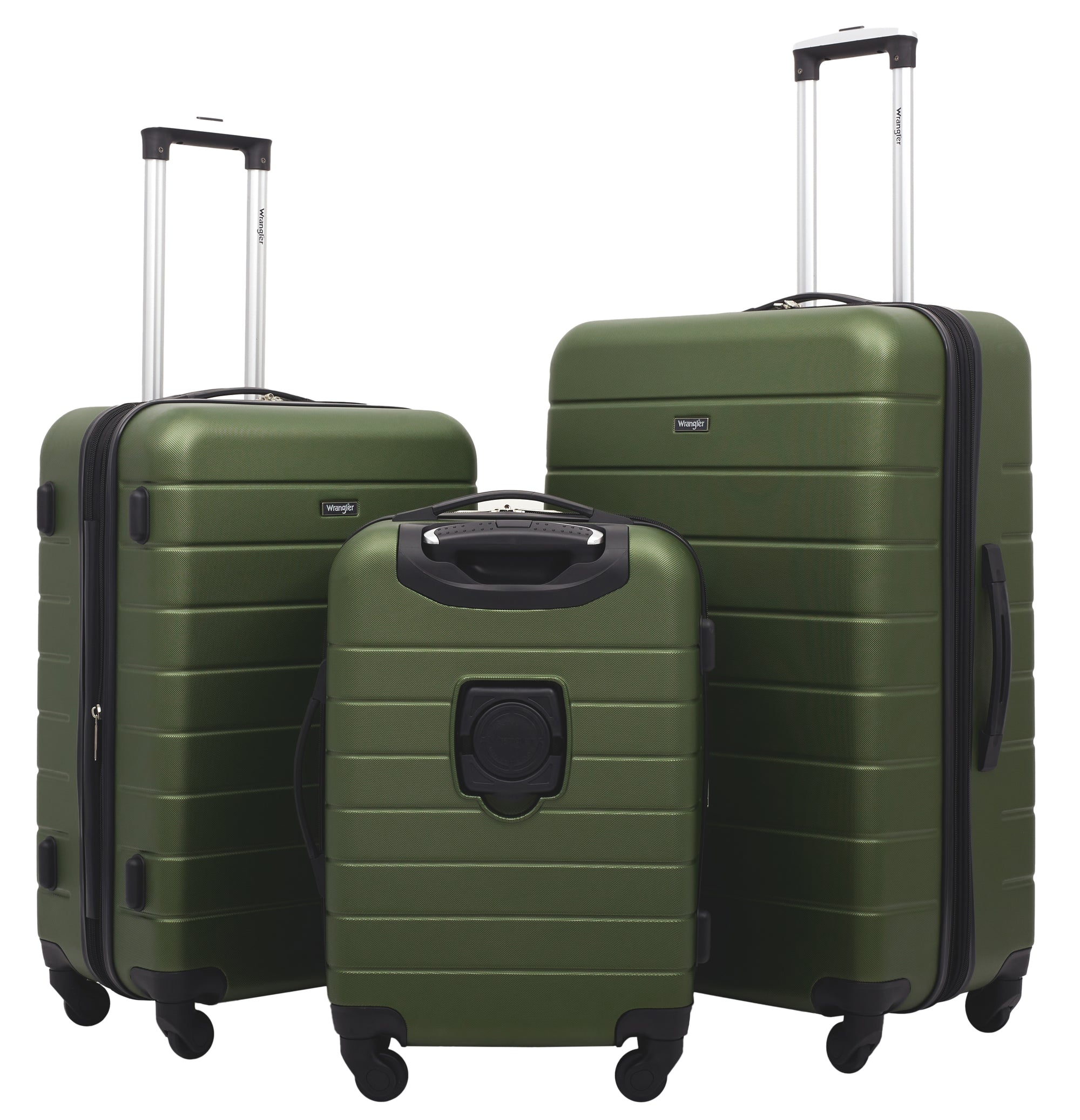 Wrangler Smart Luggage Set with Cup Holder and USB Port
