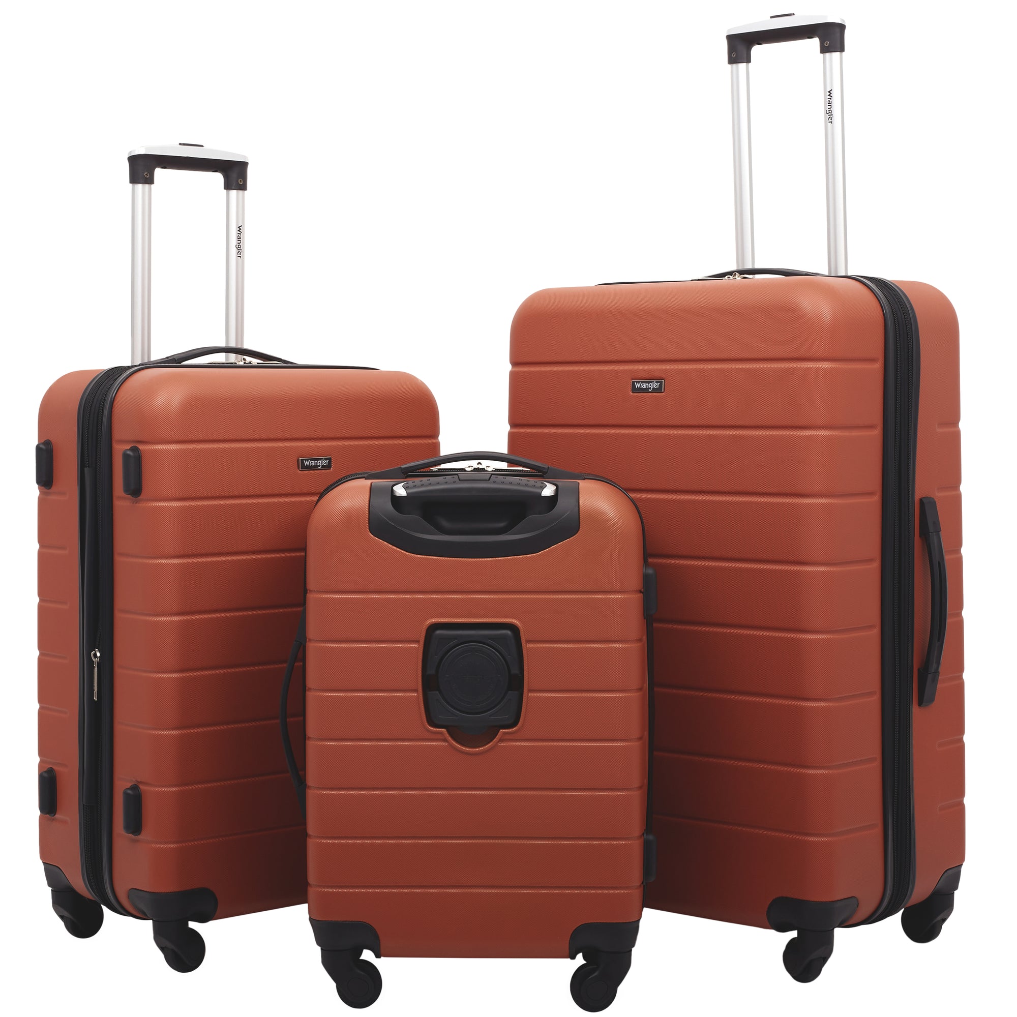 Wrangler Smart Luggage Set with Cup Holder and USB Port