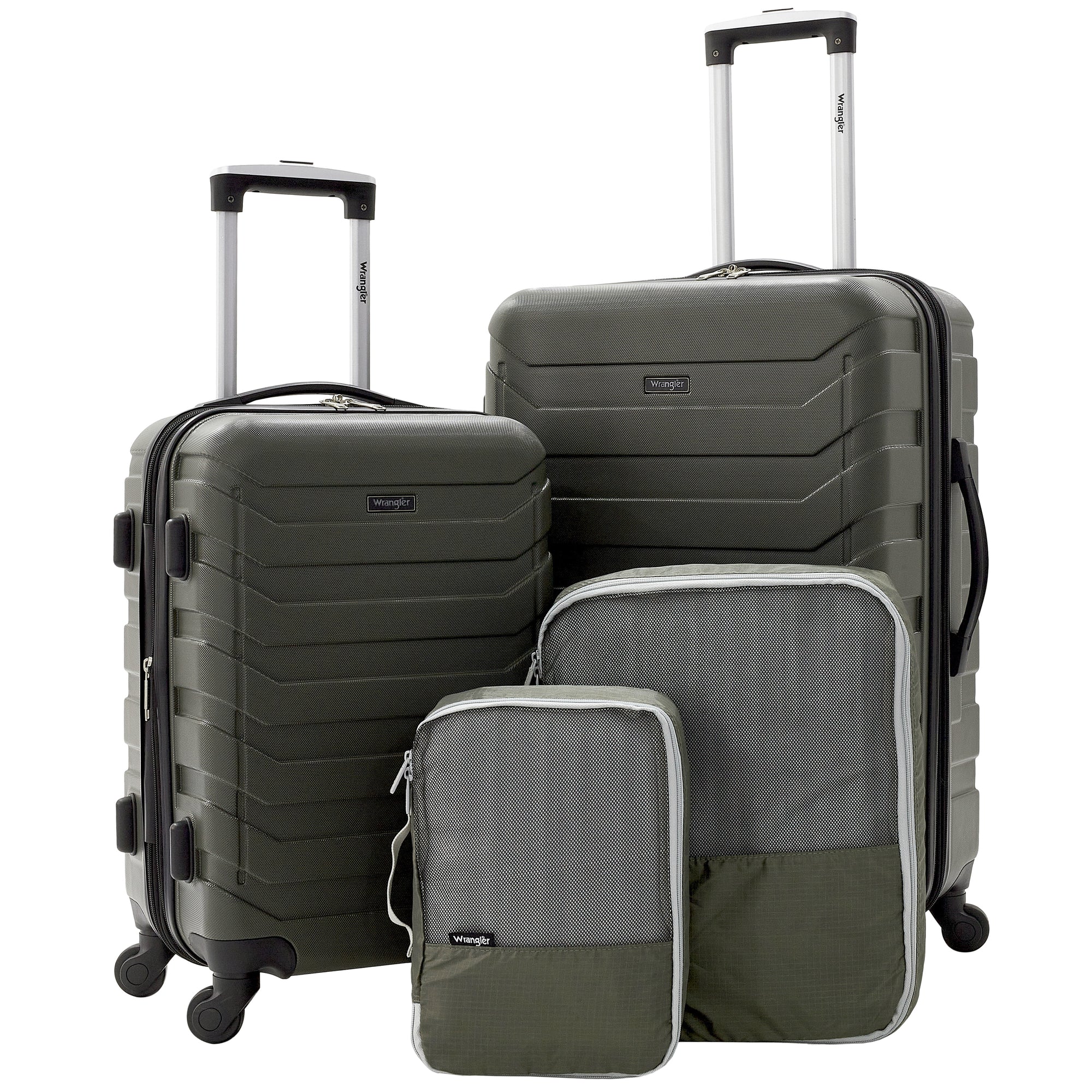 Wrangler Miami Luggage and Packing Cubes 4 Piece Set