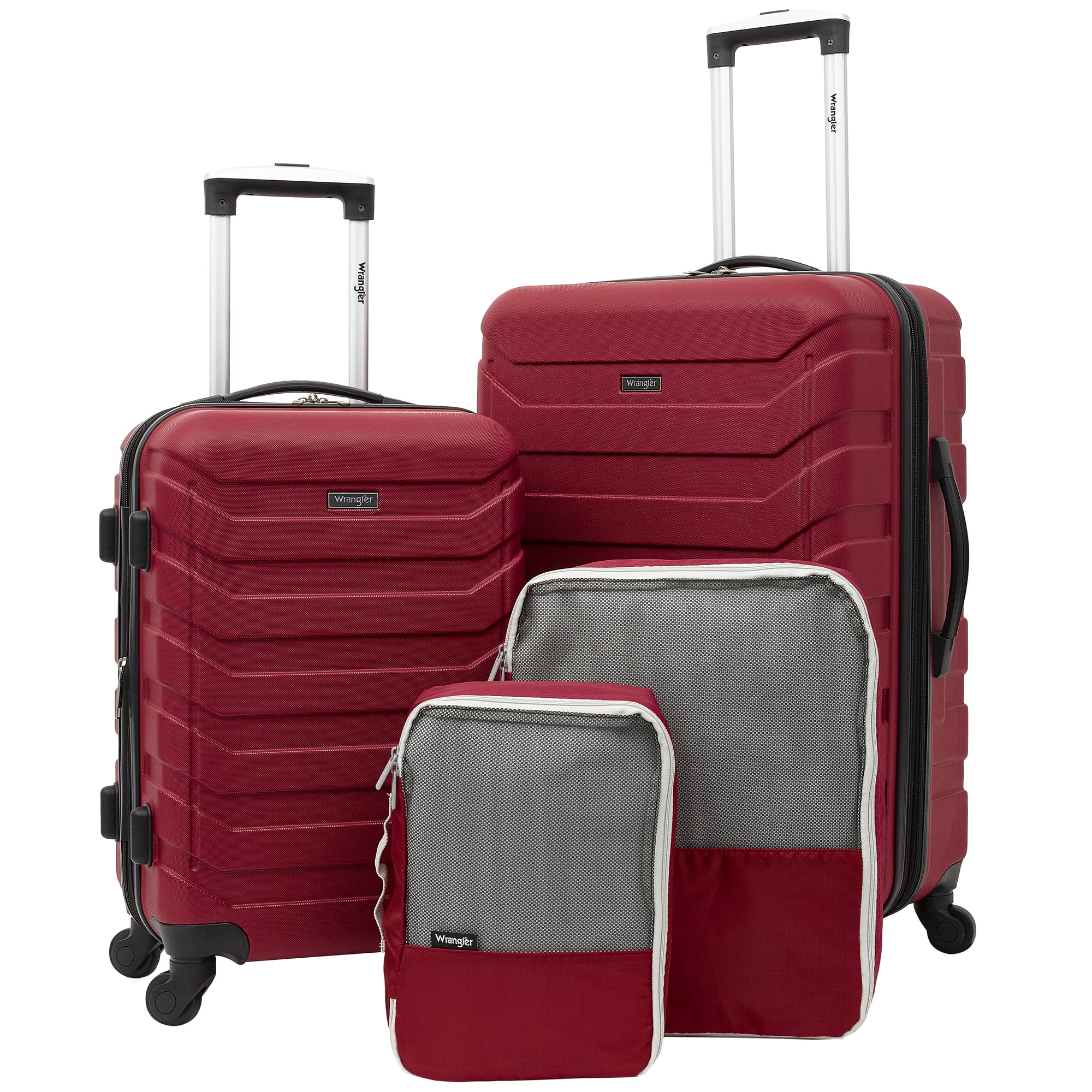 Wrangler Miami Luggage and Packing Cubes 4 Piece Set