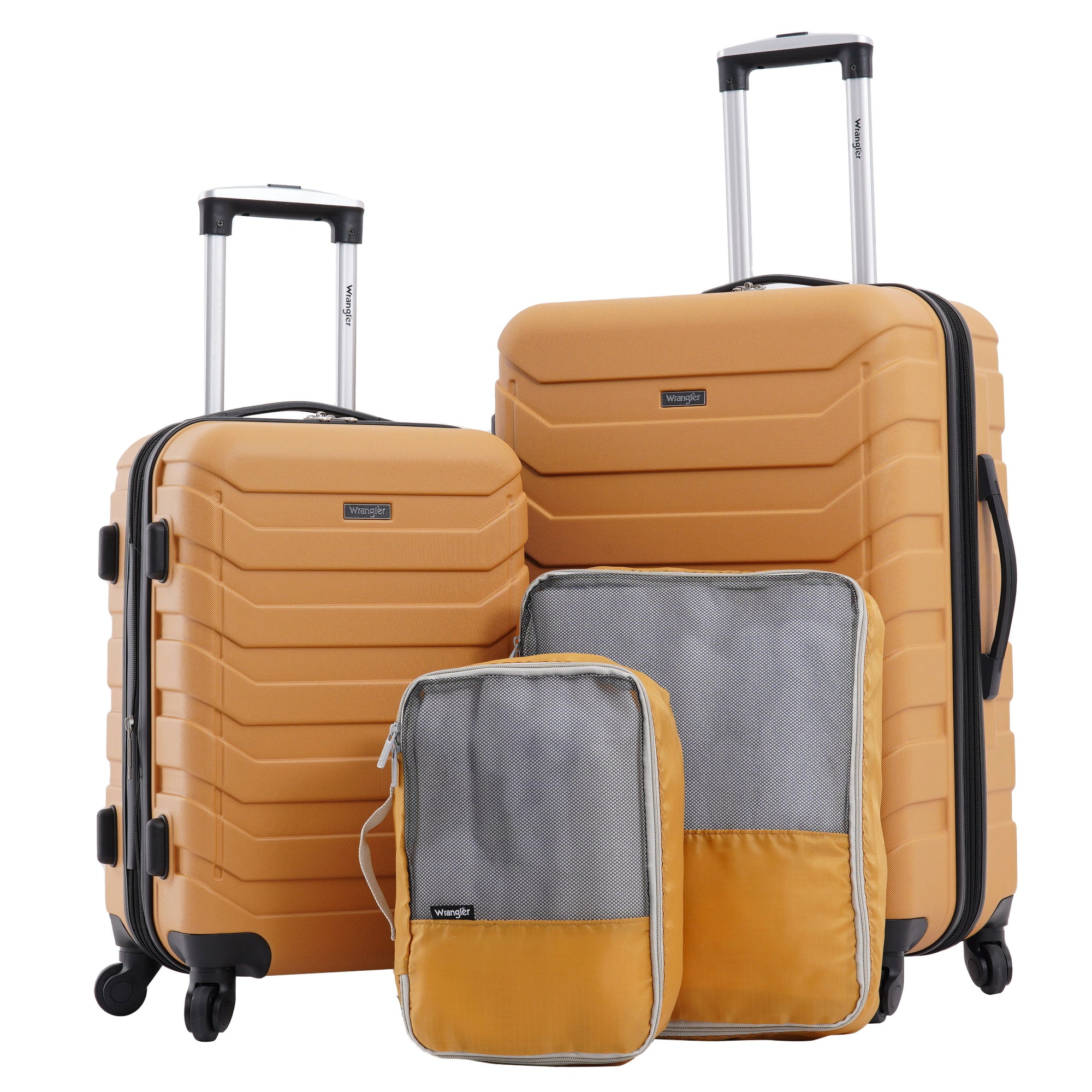 Wrangler Miami Luggage and Packing Cubes 4 Piece Set