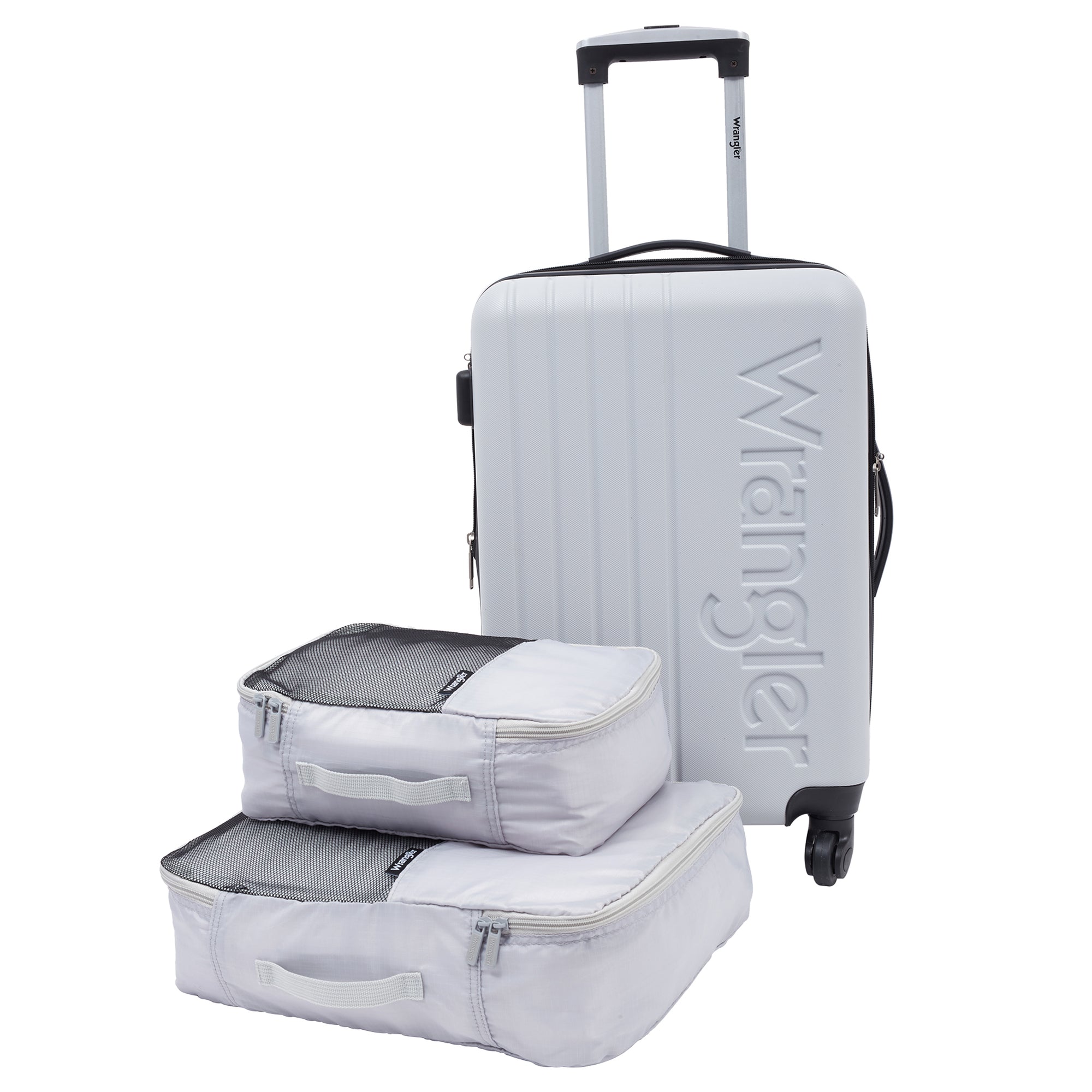 Wrangler 20" Carry-On Luggage with 2 Accessory Bags Set