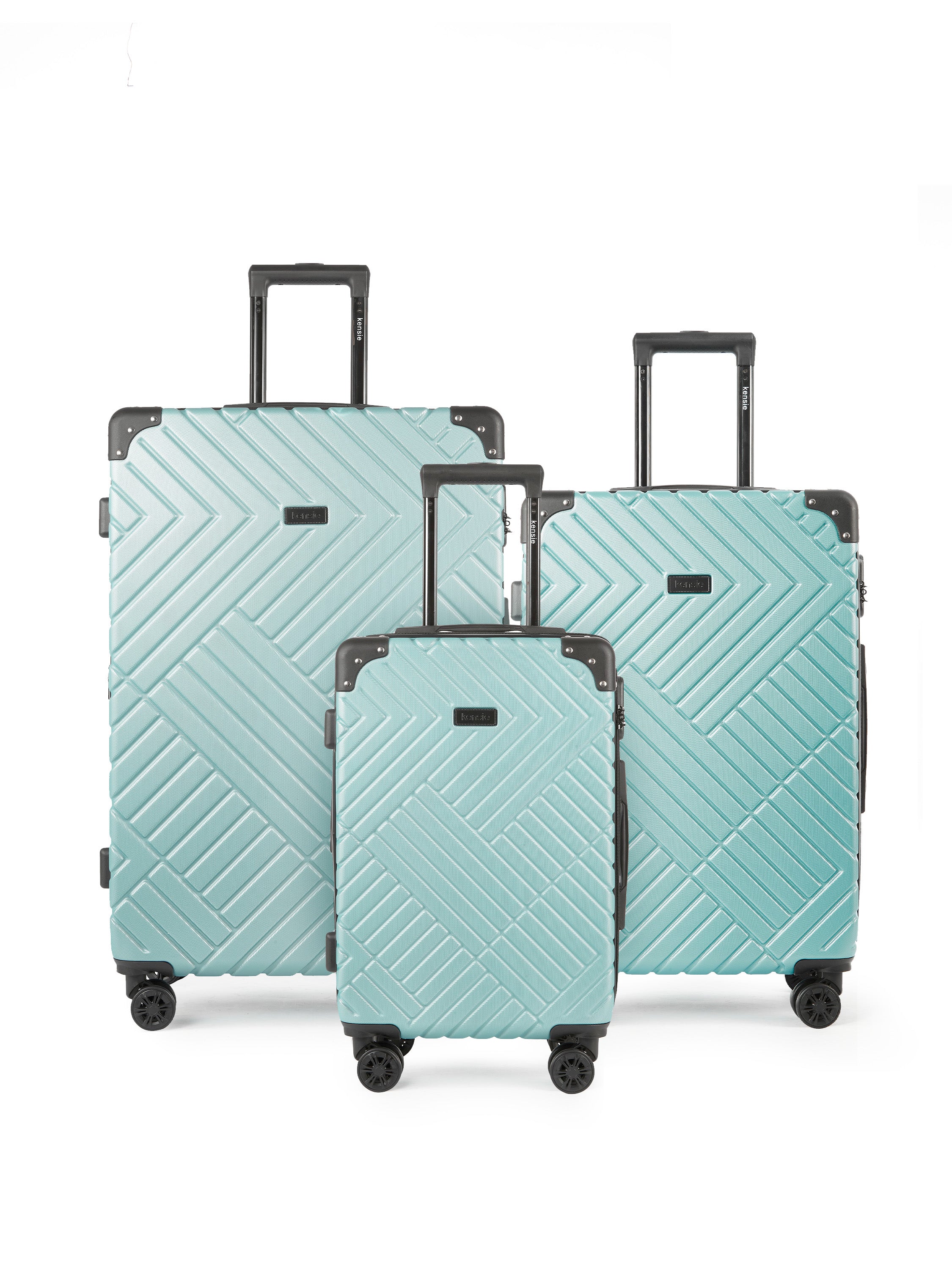 Kensie | Tigard Collection | 3PCS Expandable Hardside Luggage set W/ lock - 8 wheels