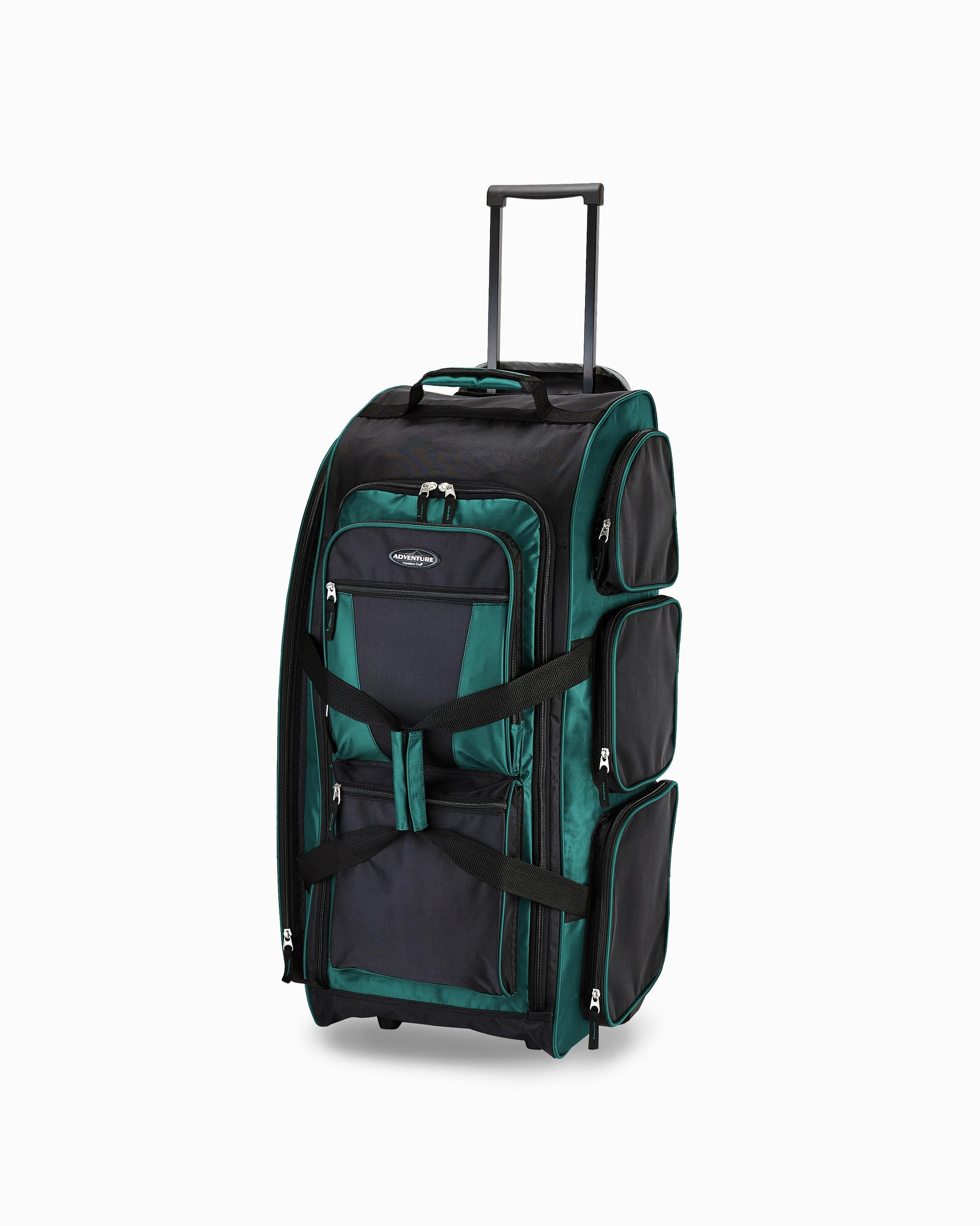 Travelers Club Xpedition 30-inch Multi-Pocket Upright Rolling Duffel Teal