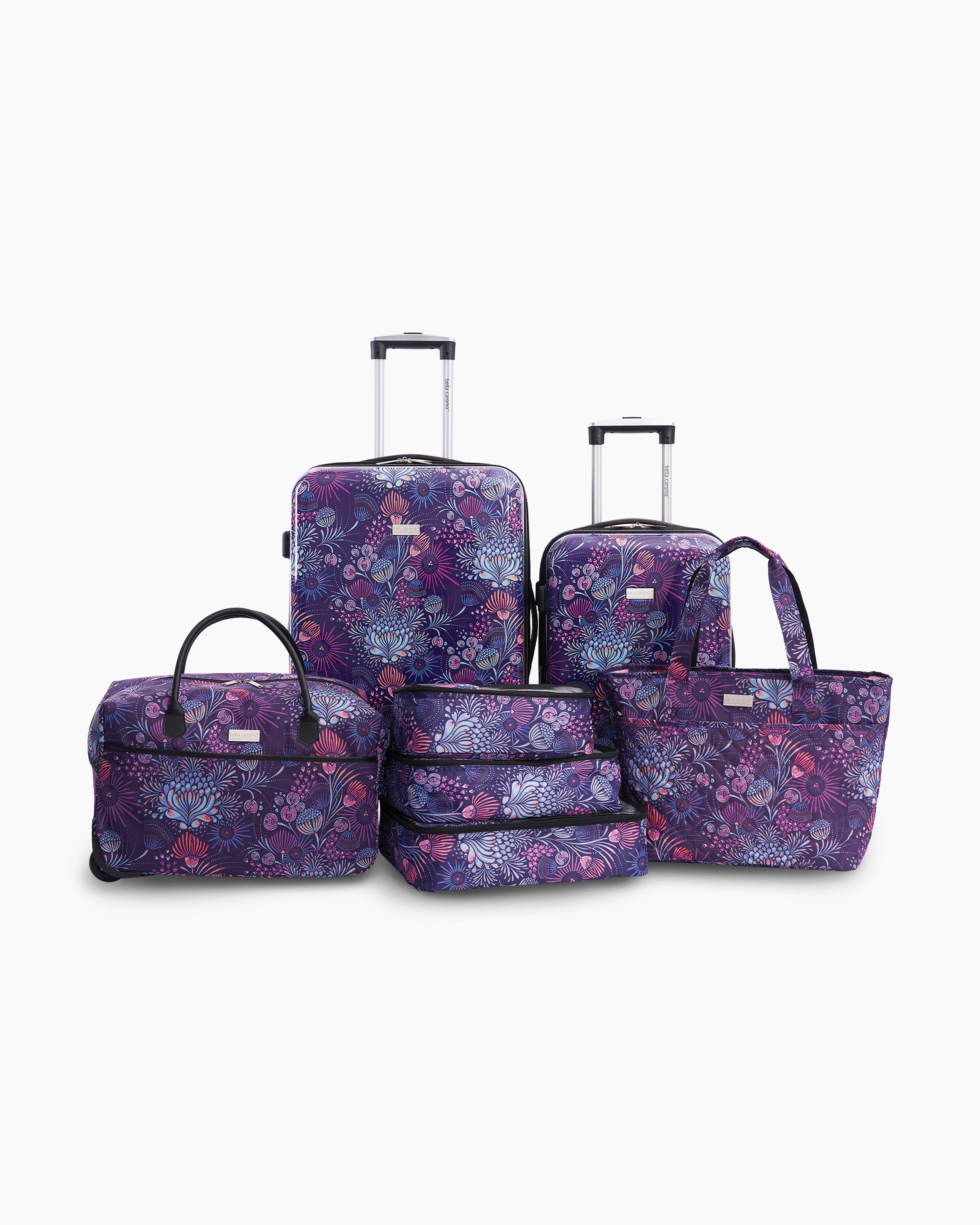 Bella Caronia] 7 Piece Luggage & Travel Accessories Set