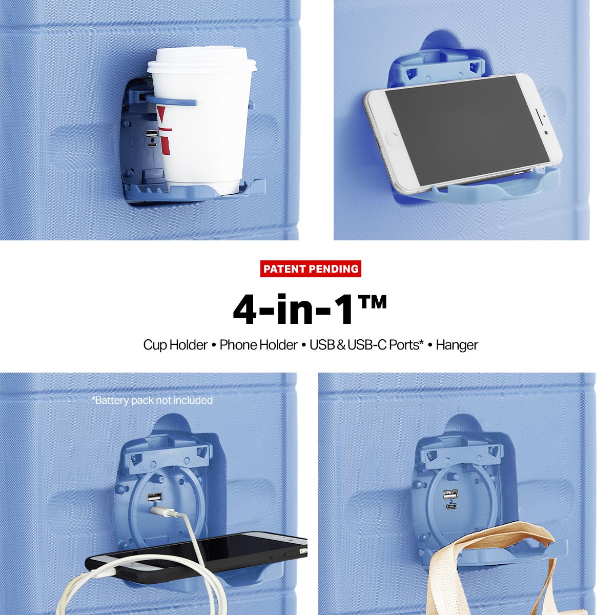 French Connection St. Martin 22-inch Carry-On Luggage with 4-IN-1™ Features