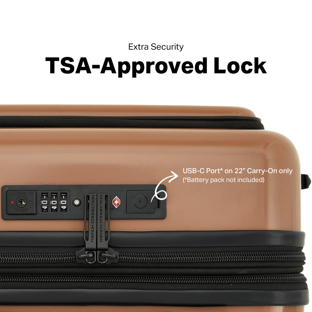 French Connection Mersai 5-Piece Luggage Travel Set