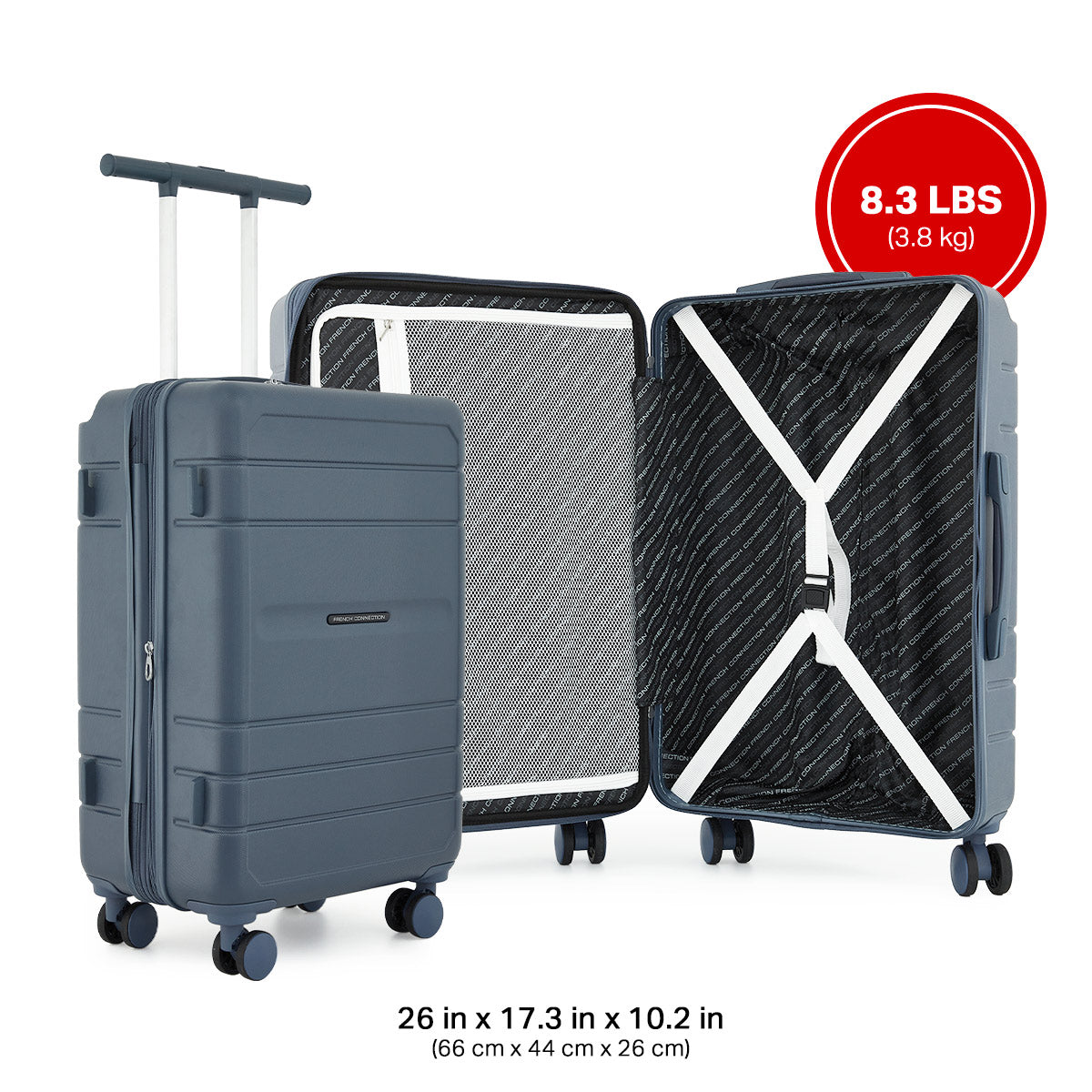 French Connection St. Martin Wing-On™ Luggage, 3-Piece Set or 22-inch Carry-On
