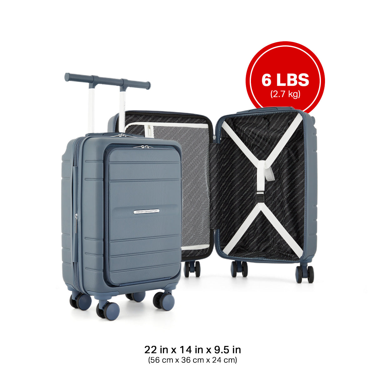 French Connection St. Martin Wing-On™ 2-Piece Trunk Luggage Set