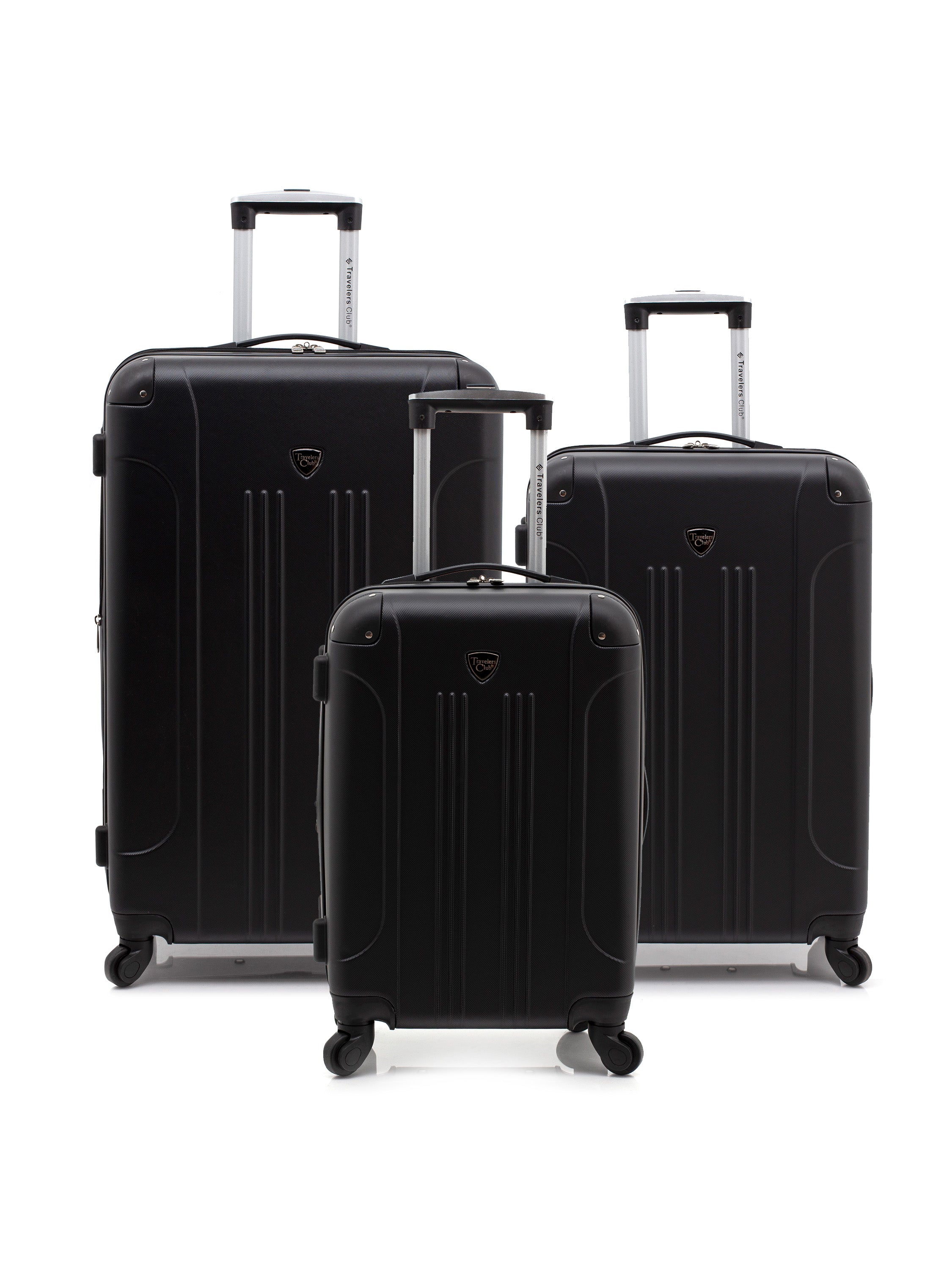 Travelers Club | Chicago Collection | 3PCS EXP. Luggage Set W/ Spinner Wheels