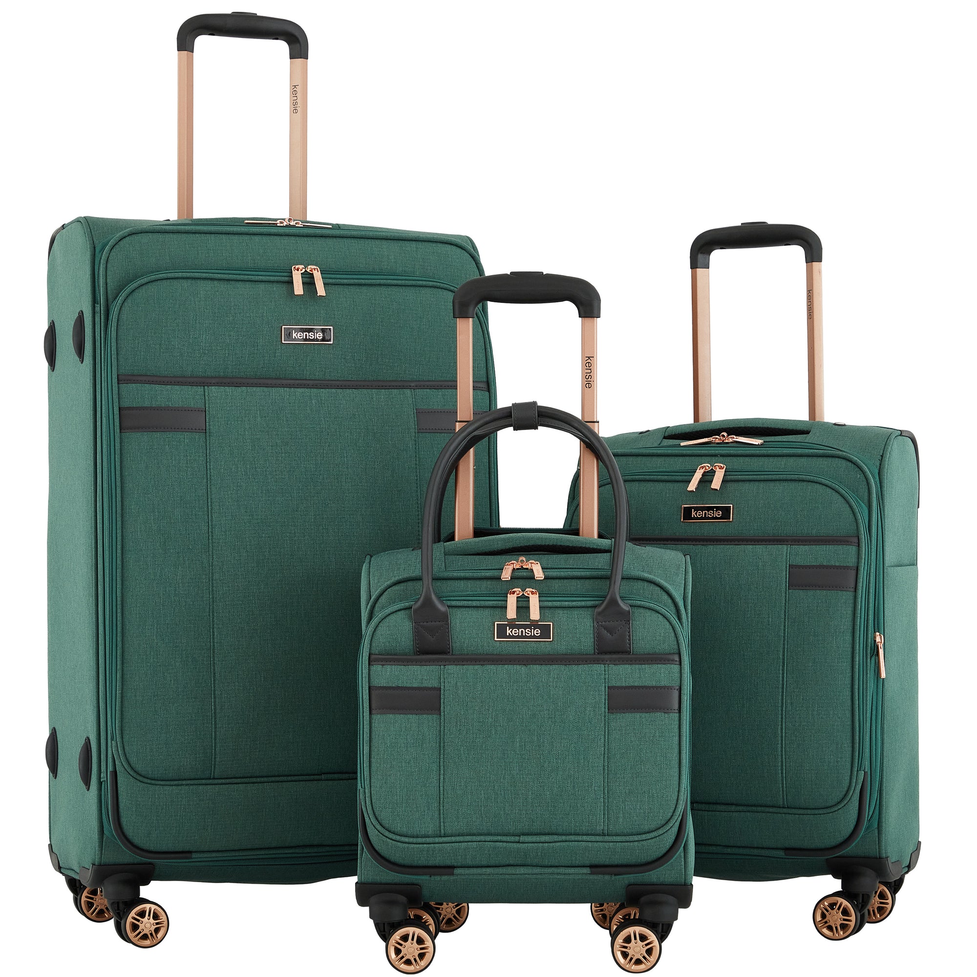 kensie Hudson Softside Spinner Luggage, 3-Piece Set (28&quot;/20&quot;/16&quot;)