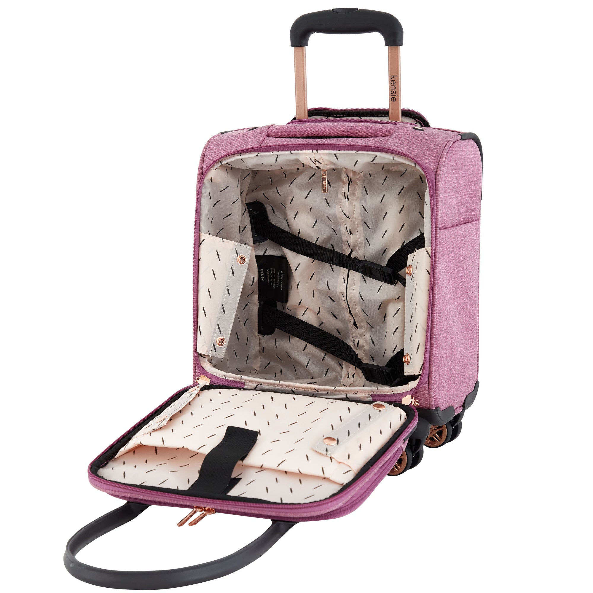 kensie Hudson Softside Spinner Luggage, 3-Piece Set (28&quot;/20&quot;/16&quot;)