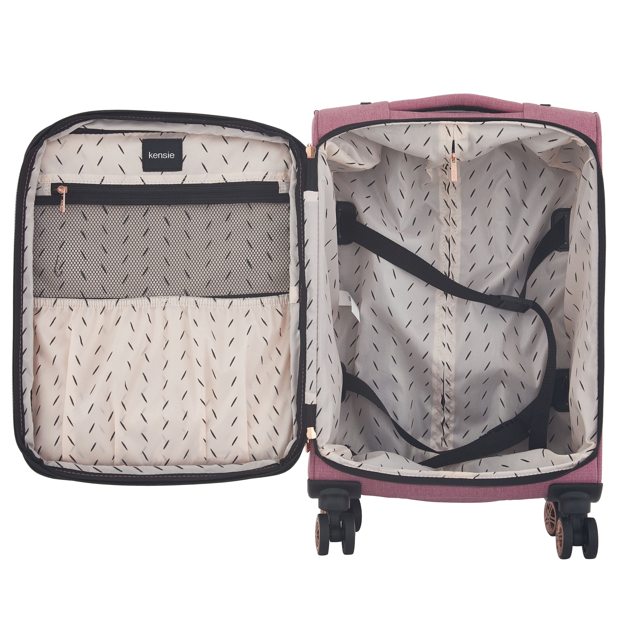 kensie Hudson Softside Spinner Luggage, 3-Piece Set (28&quot;/20&quot;/16&quot;)
