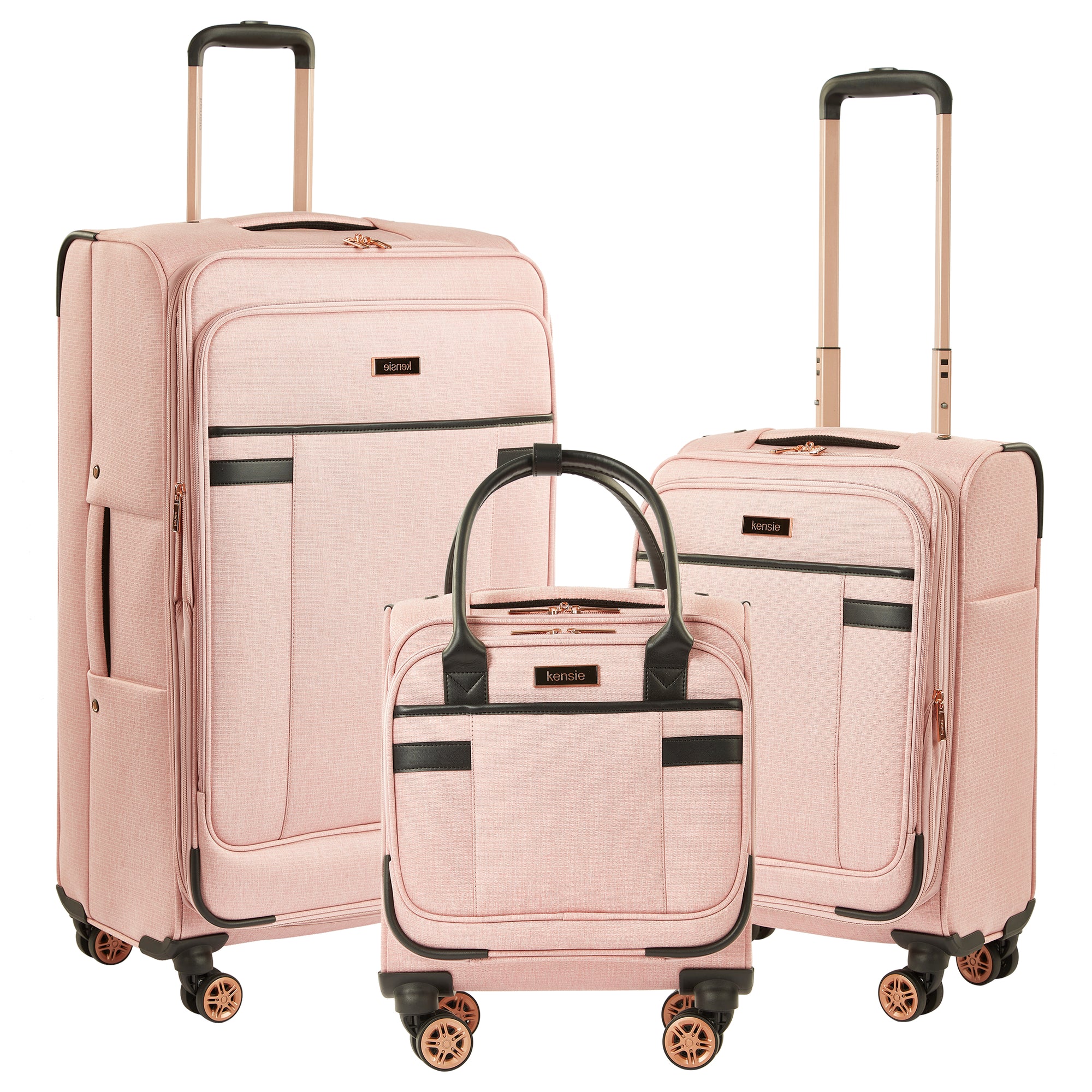 kensie Hudson Softside Spinner Luggage, 3-Piece Set (28&quot;/20&quot;/16&quot;)