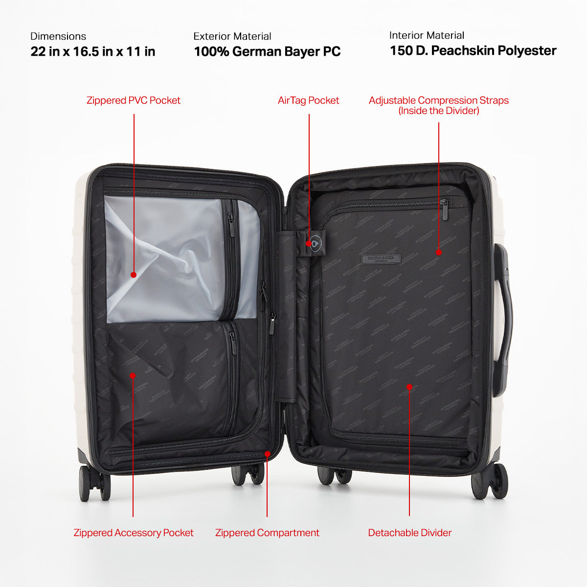 Scotch &amp; Soda Tilburg 22-inch Wing-On™ Hardside Carry-On with Laptop Compartment