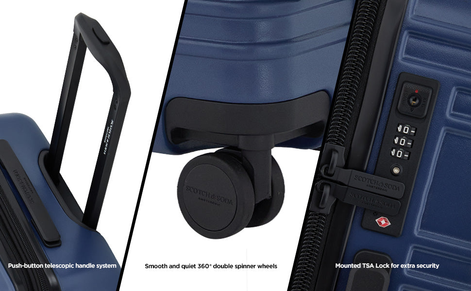 Scotch &amp; Soda 3 Piece Rotterdam Luggage Set