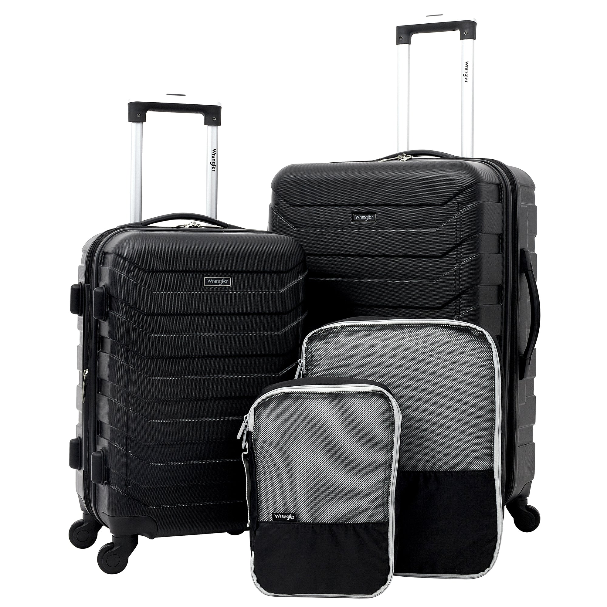 Wrangler Miami Luggage and Packing Cubes 4 Piece Set