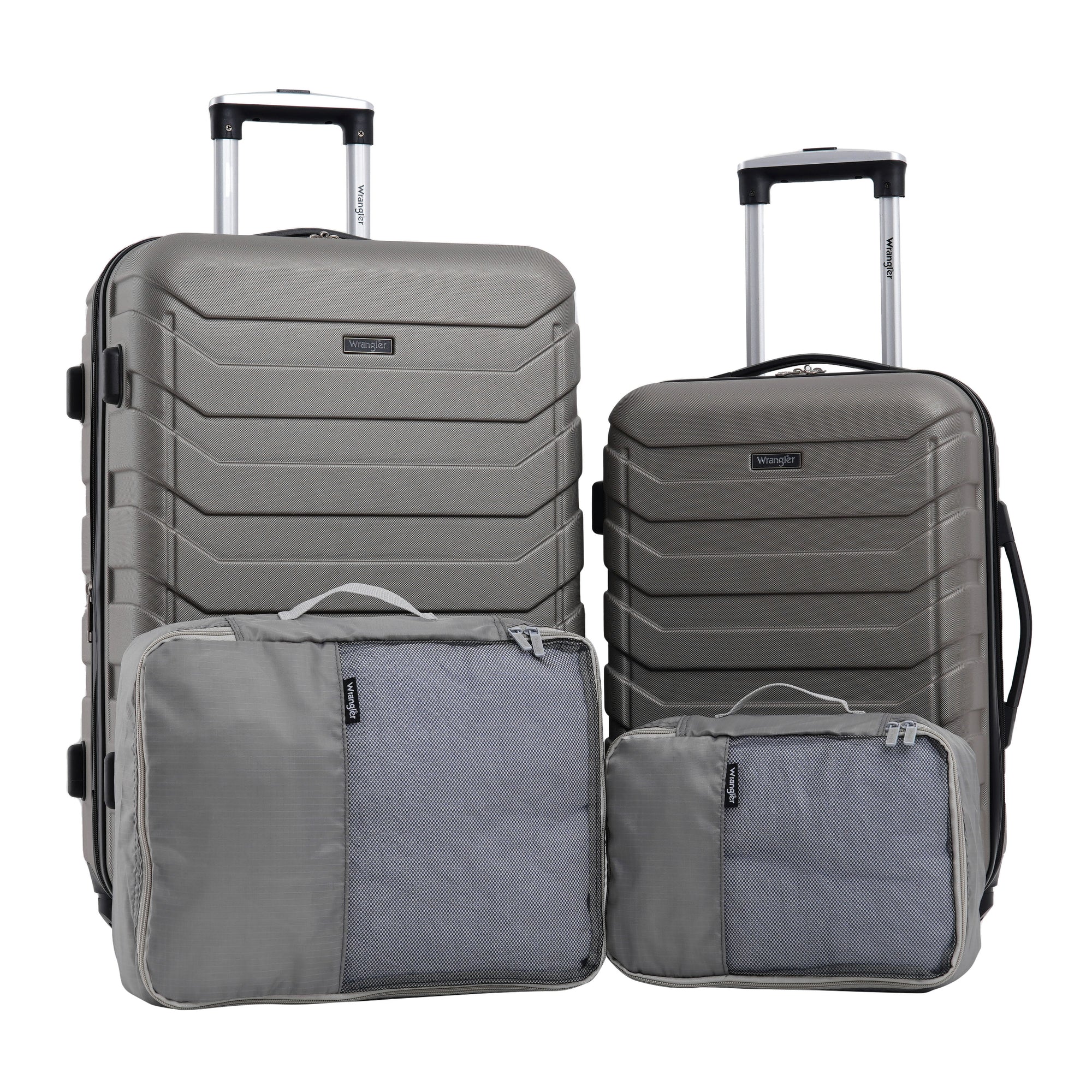 Wrangler Miami Luggage and Packing Cubes 4 Piece Set