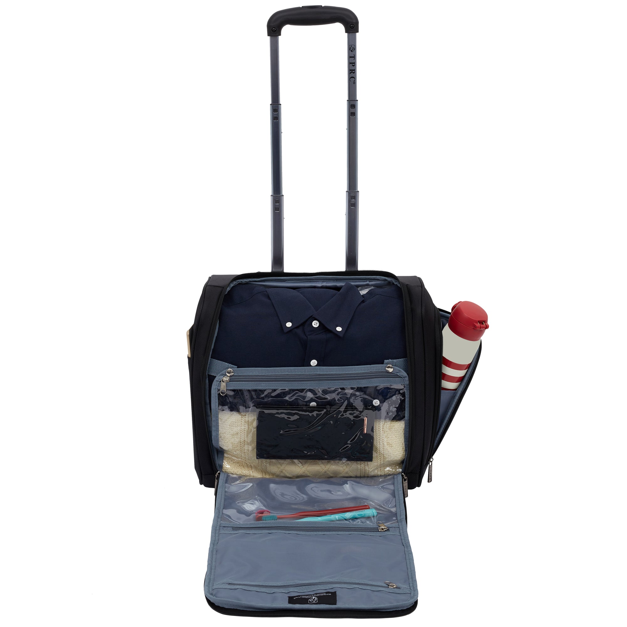TPRC 15&quot; Smart Under Seat Carry-On Luggage with USB Charging Port
