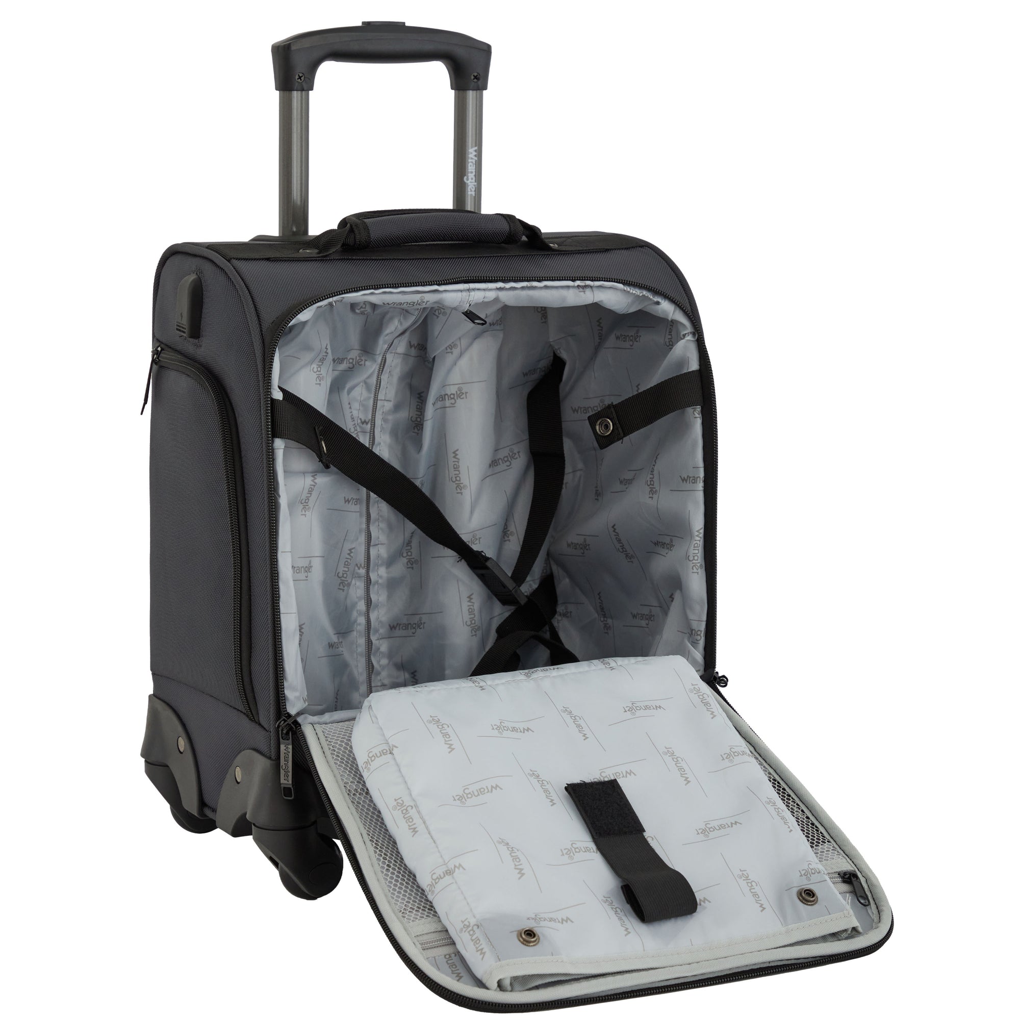 Wrangler 17&quot; Underseat Spinner Carry-On Luggage